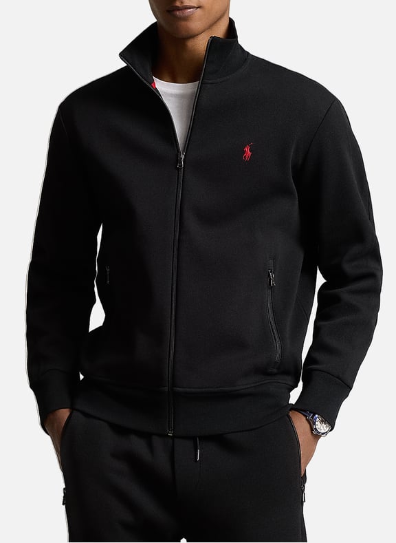 Straight high-neck cotton blend vest Black by POLO RALPH LAUREN POLO RALPH LAUREN Straight high-neck cotton blend vest Black
