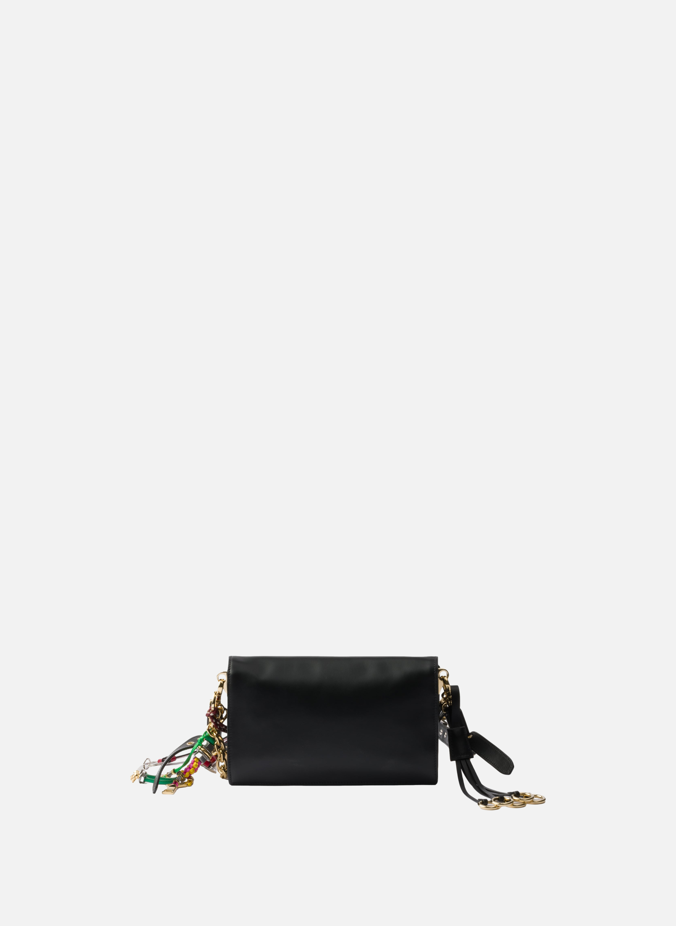 Petit sac porté épaule prada soft sound en cuir av PRADA Noir