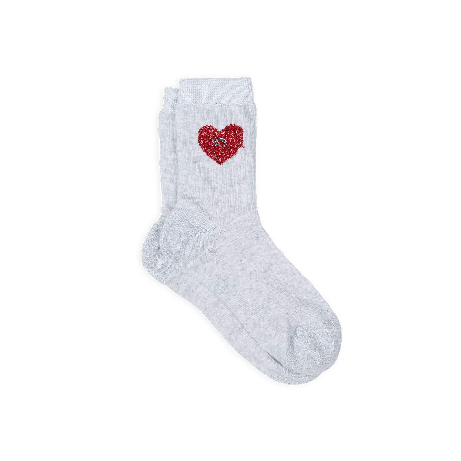 Chaussettes en coton peigné coeur BILLYBELT Blanc