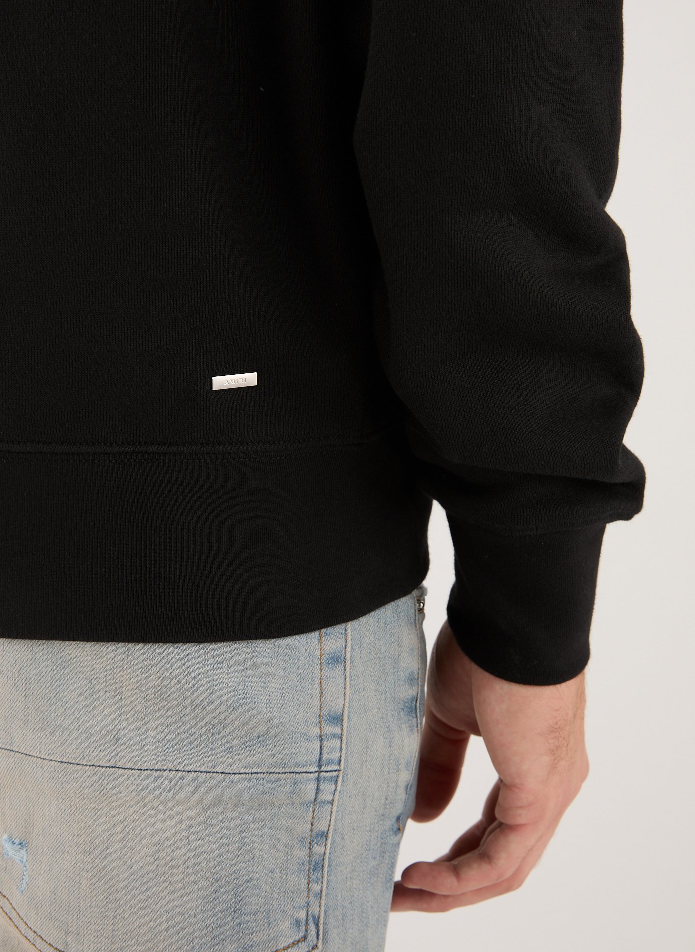 Sweatshirt à capuche en coton AMIRI Noir