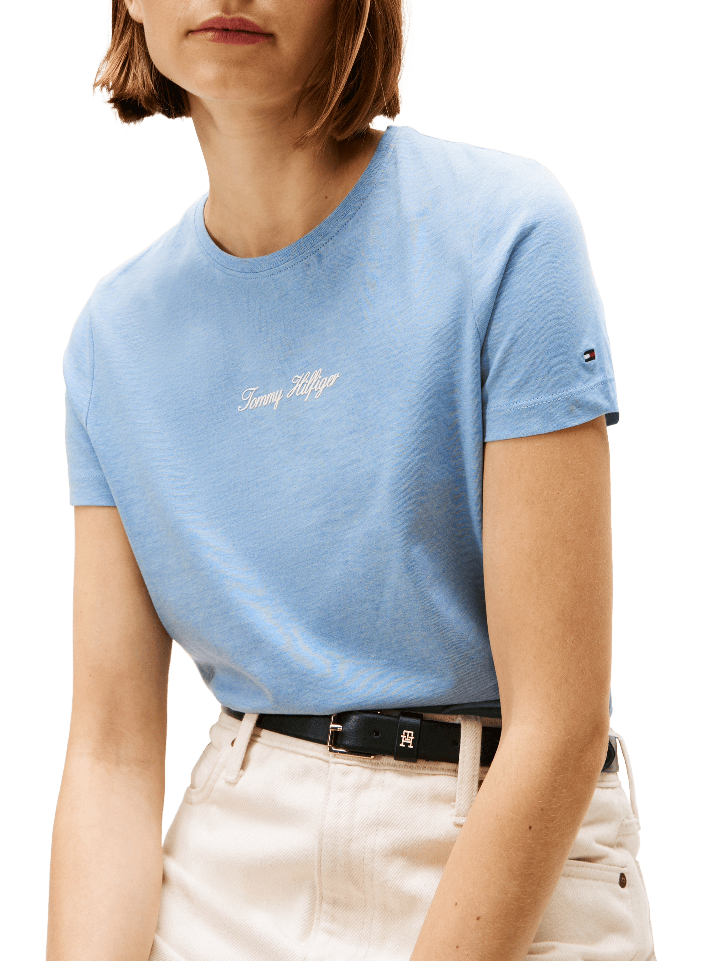 T-shirt à logo en coton TOMMY HILFIGER Bleu