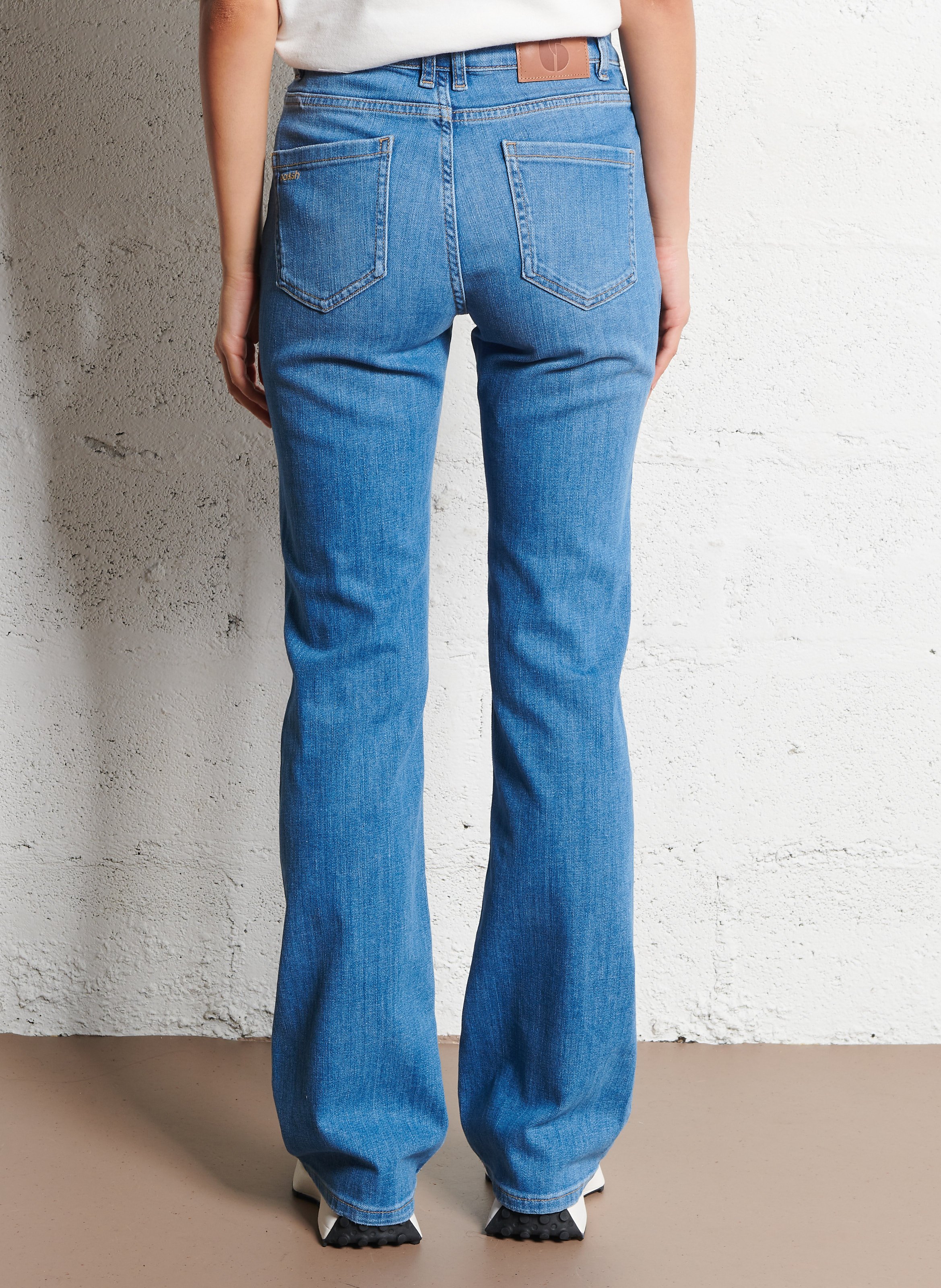 Jean flare en coton mélangé ross BA&SH Bleu