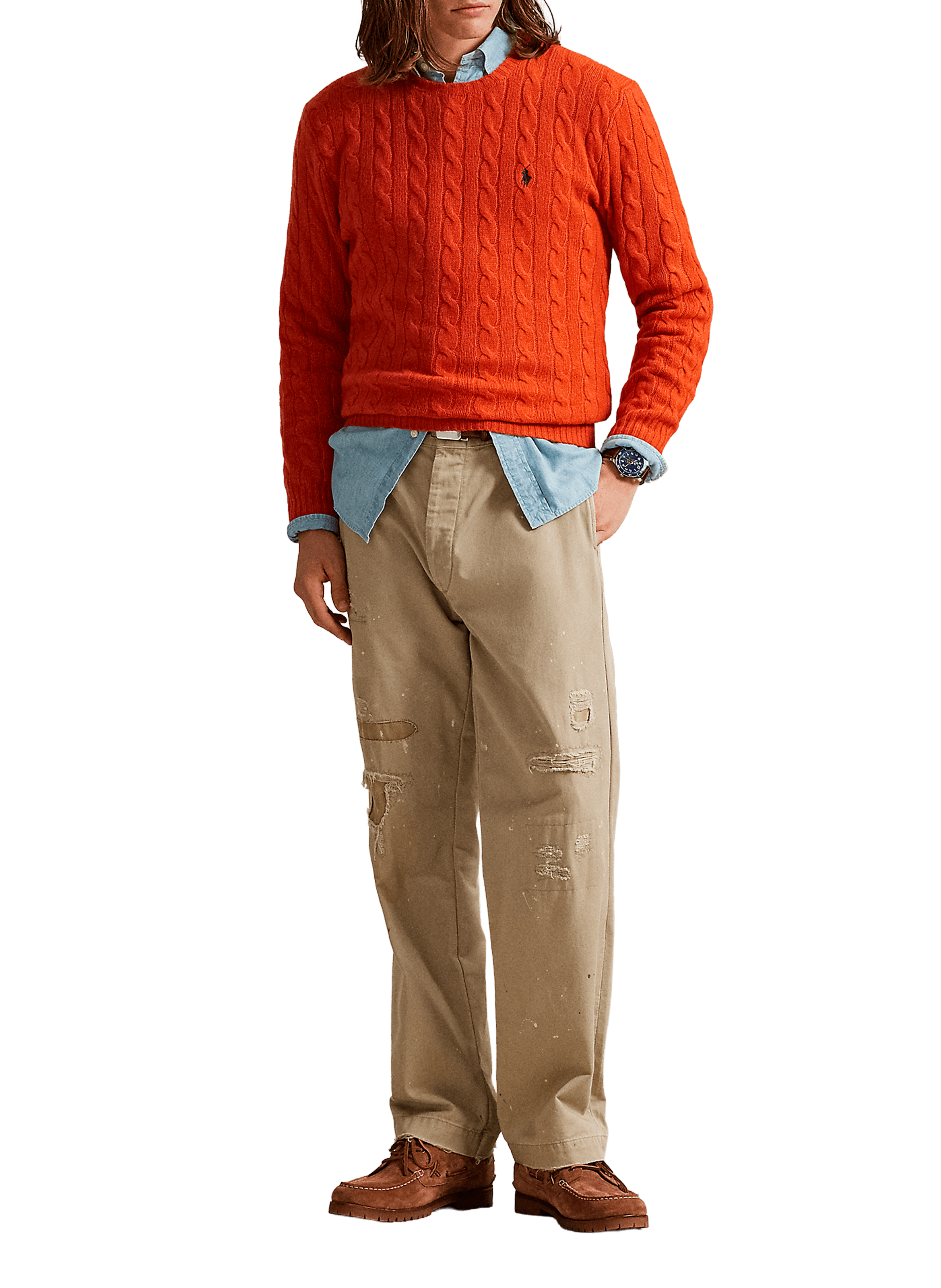 Wool and cashmere Jumper Orange