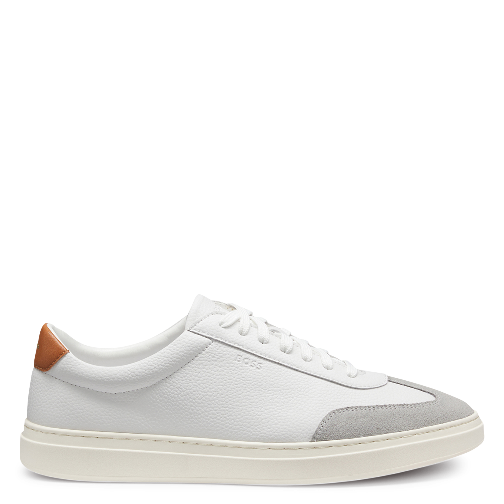 Baskets basses en cuir BOSS Beige