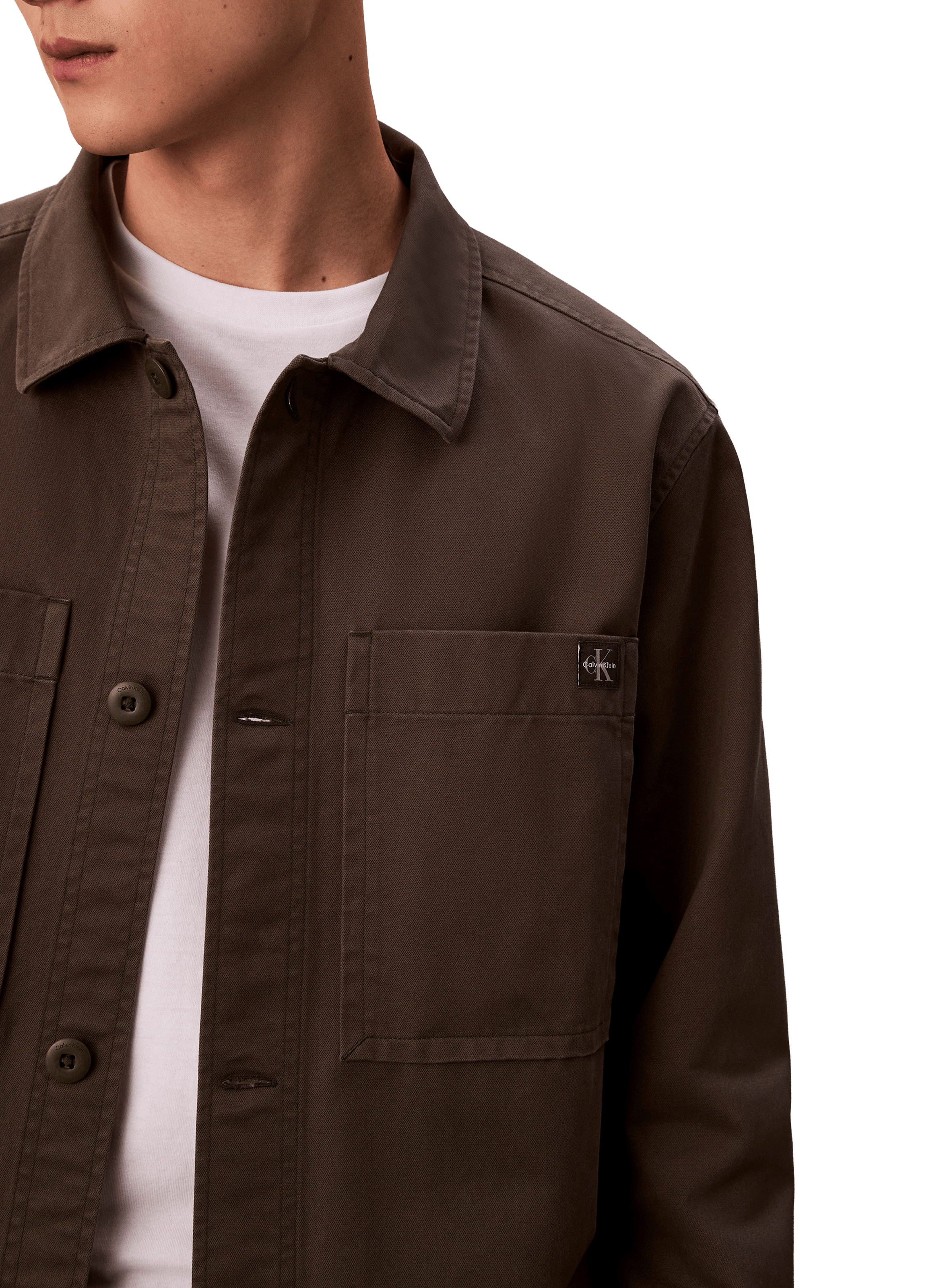 Cotton overshirt CALVIN KLEIN Khaki