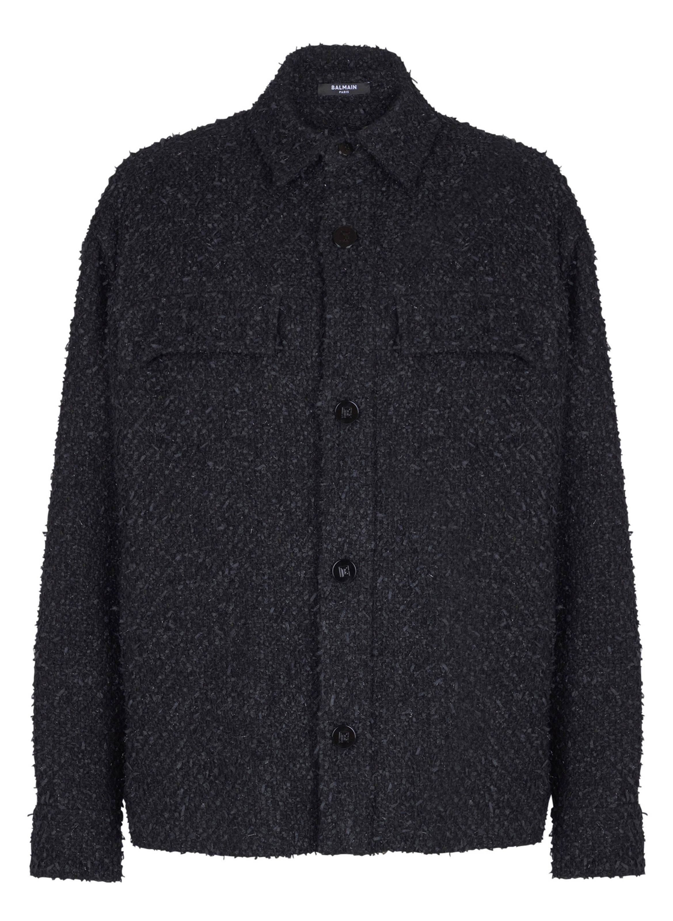 Surchemise en tweed monogramme BALMAIN Noir