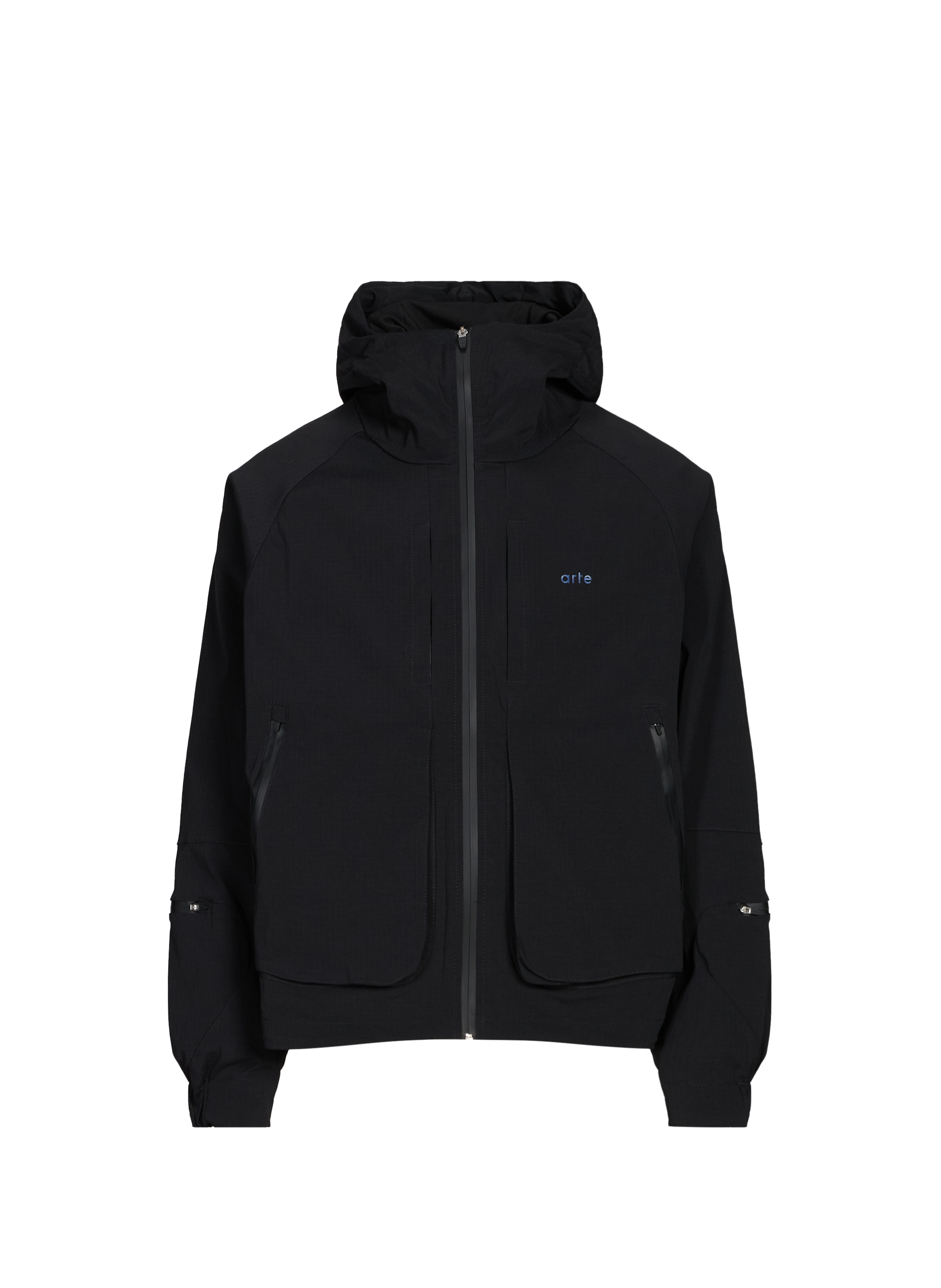 ARTE ANTWERP Blouson uni à capuche Noir