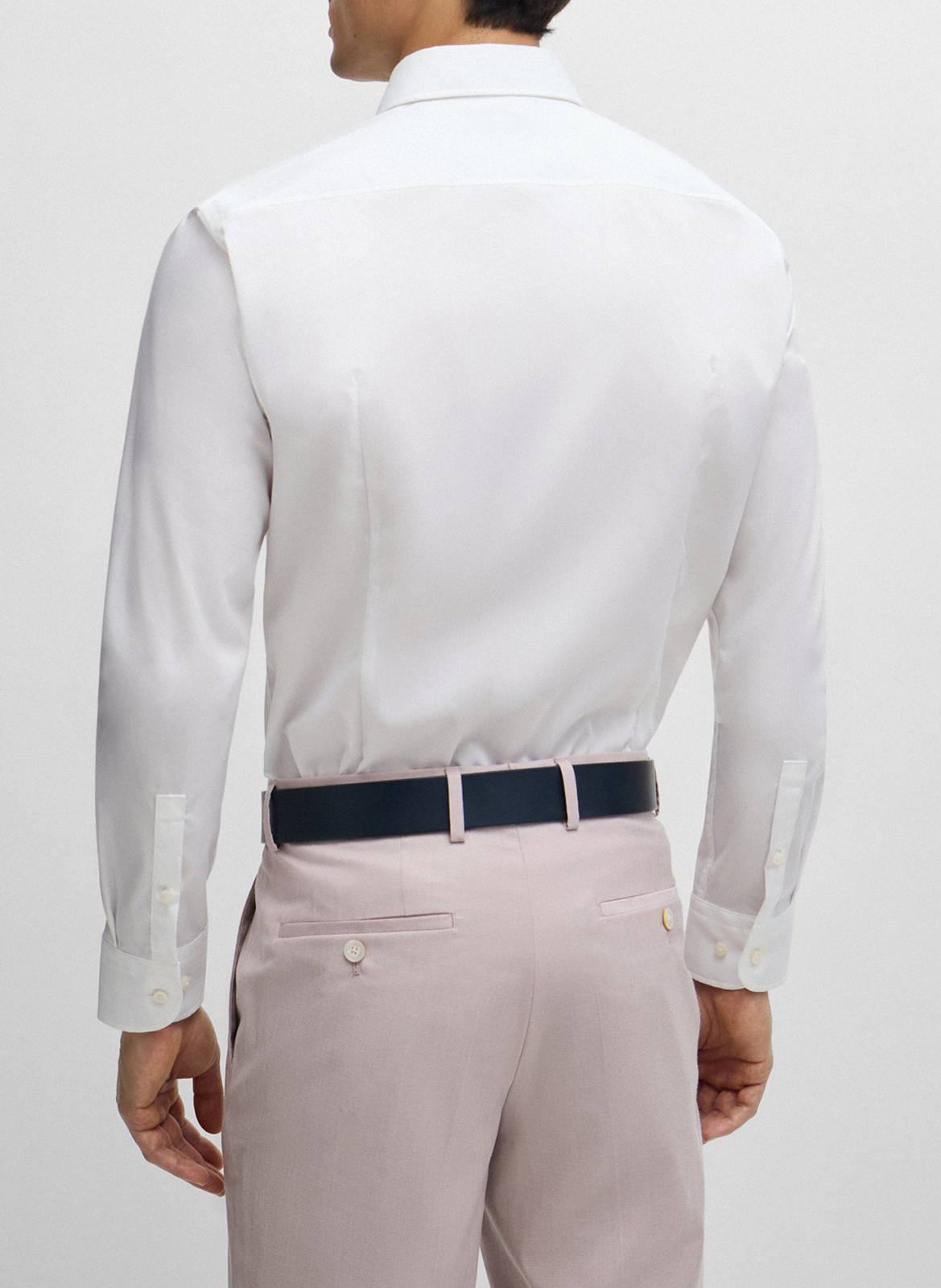 Chemise slim fit en coton mélangé BOSS Blanc