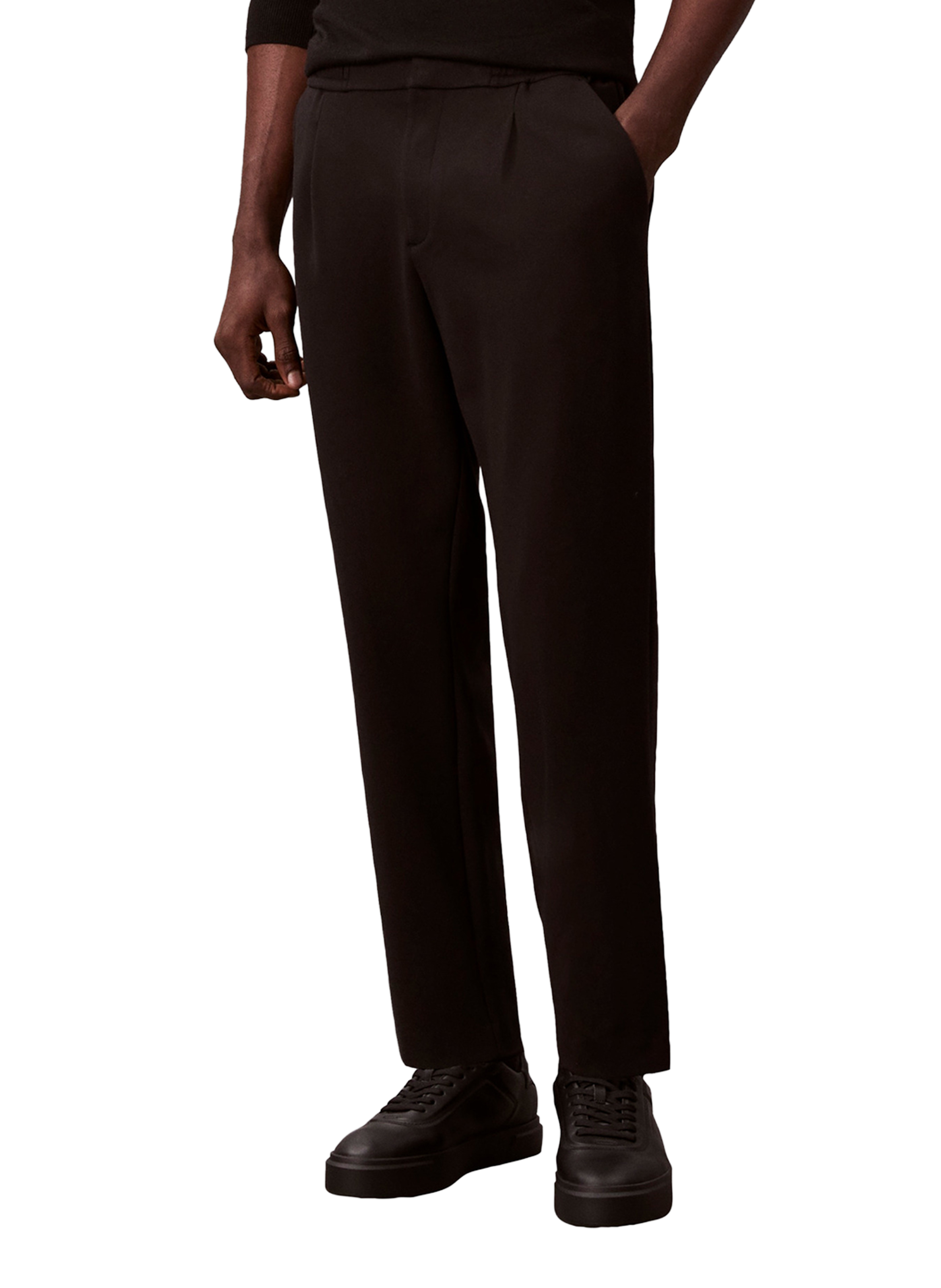 CALVIN KLEIN Tapered Cropped Pants Black