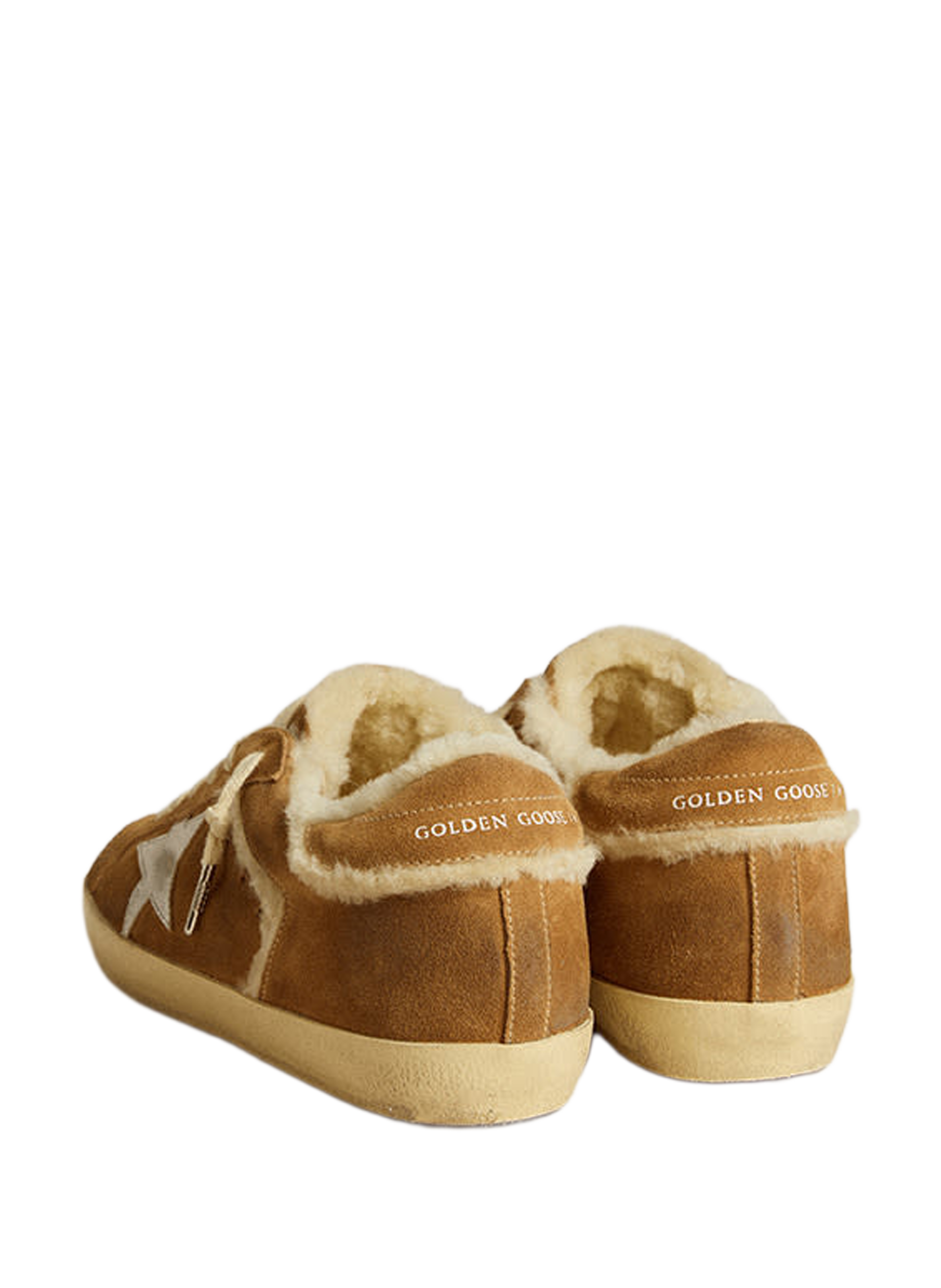 Baskets Space-Star en cuir GOLDEN GOOSE Marron