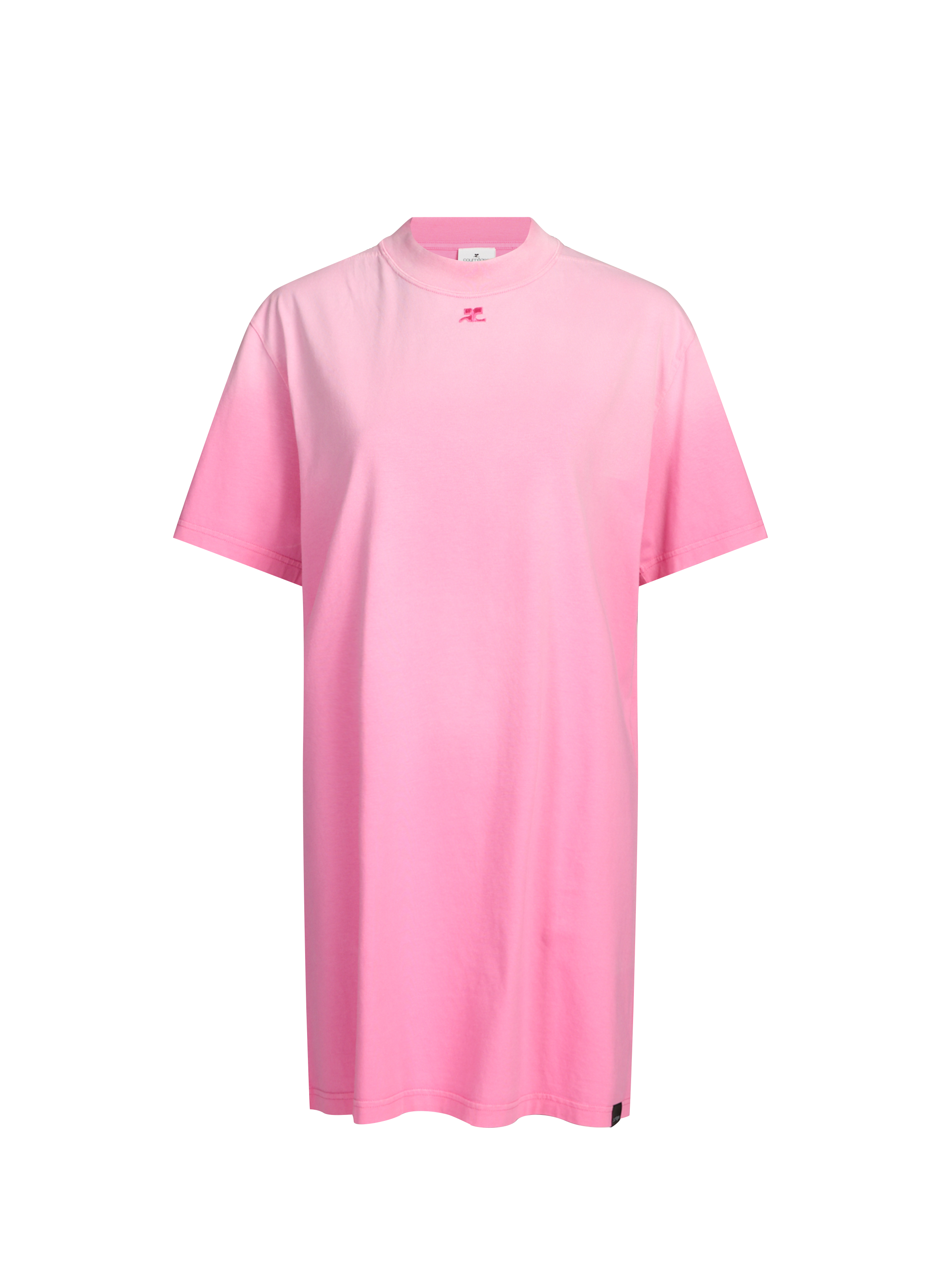 Printed cotton T-shirt COURRÈGES Pink