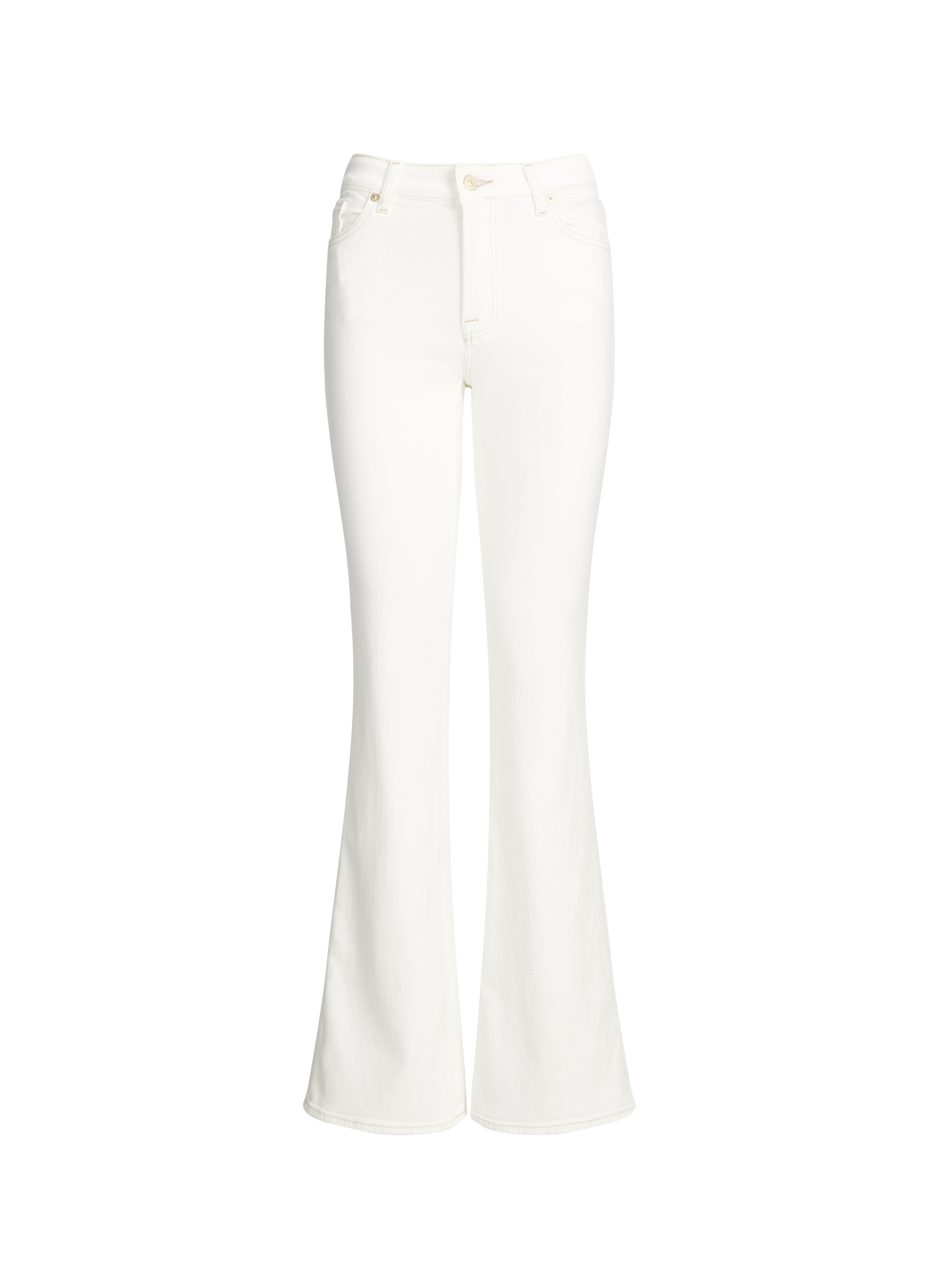 Jean bootcut en coton mélangé 7 FOR ALL MANKIND Blanc