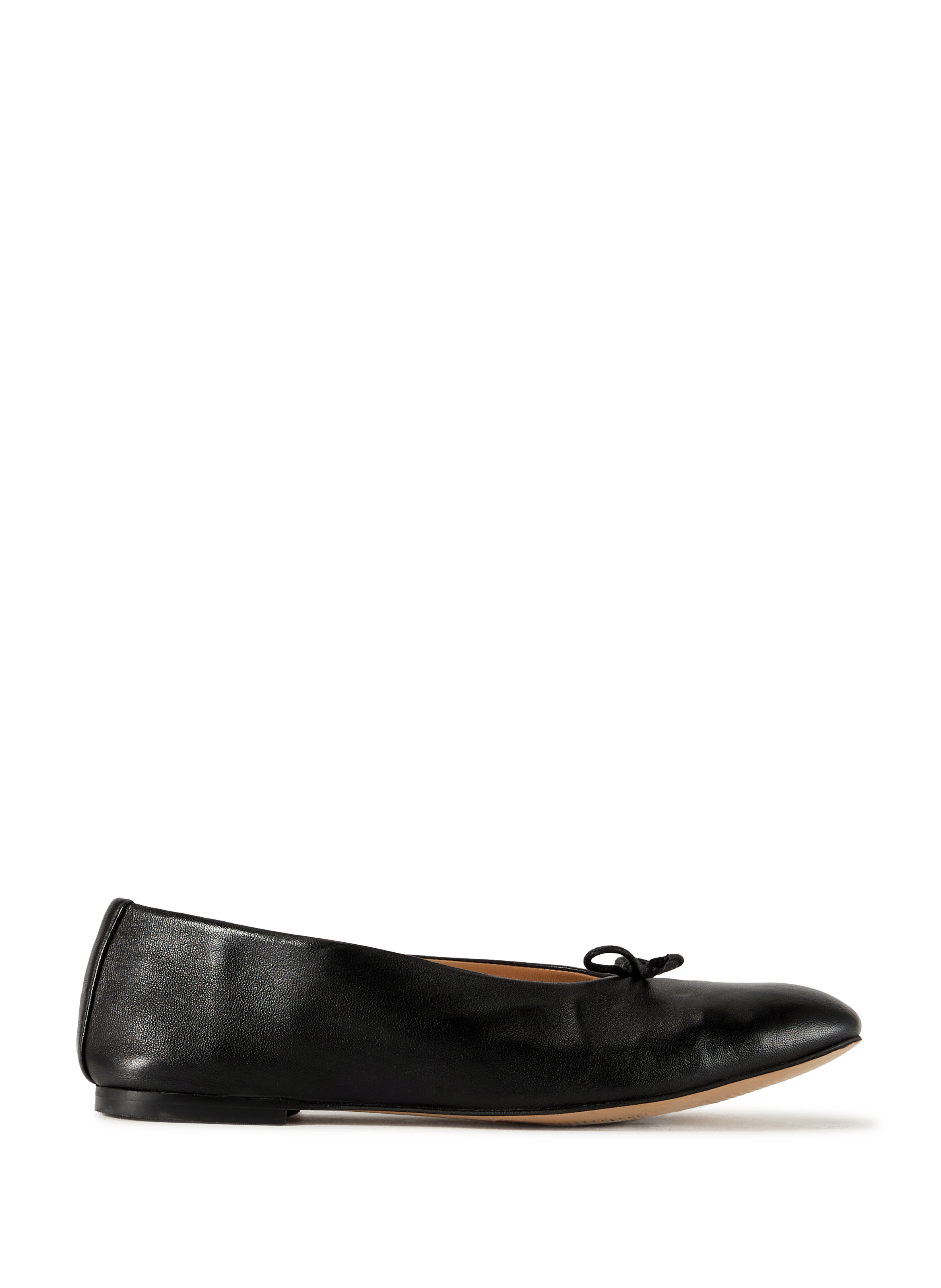 Fierce leather ballerina flats SAISON 1865 Black