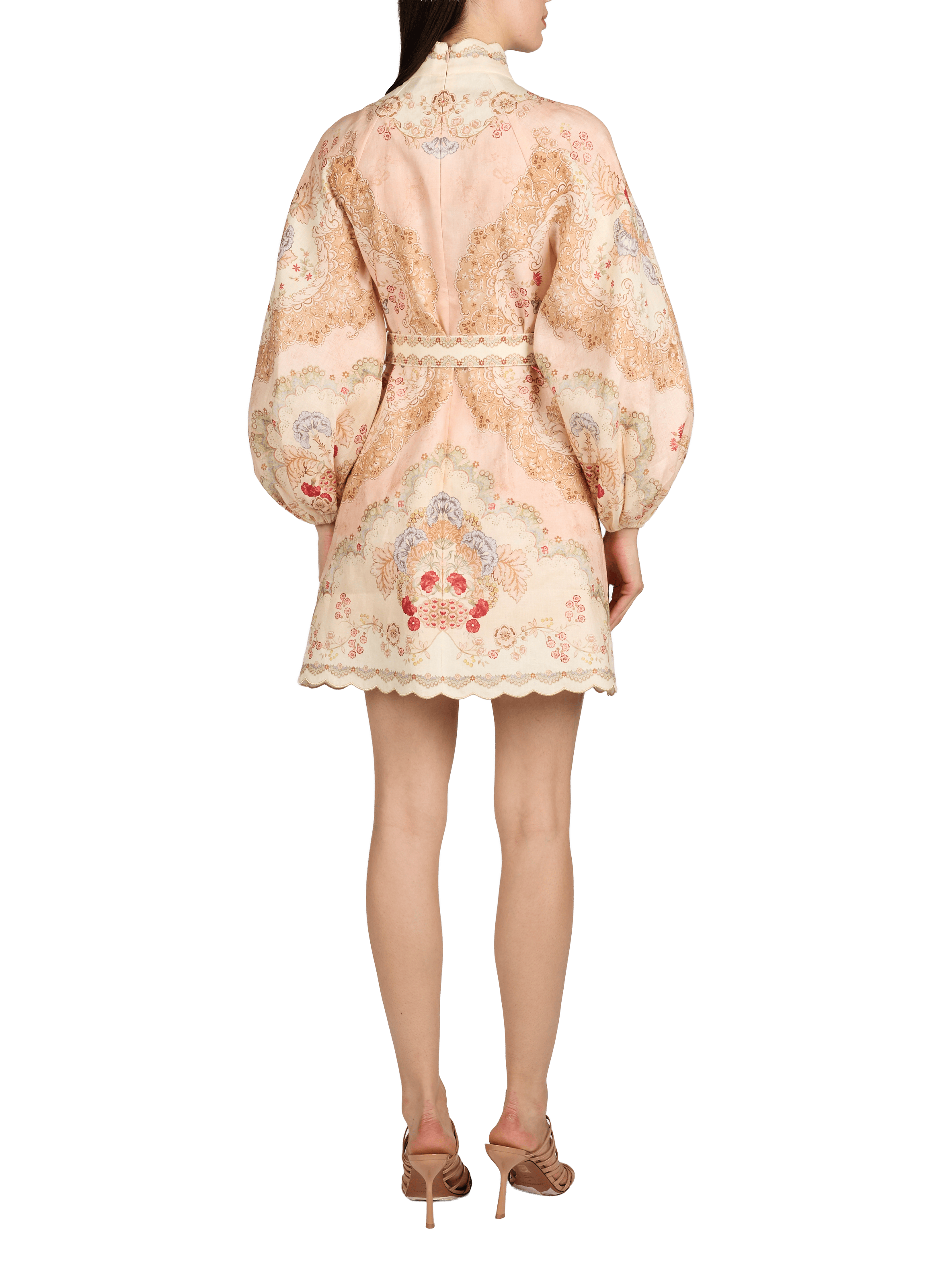 Mini robe Daylight imprimée en lin ZIMMERMANN Multicolore