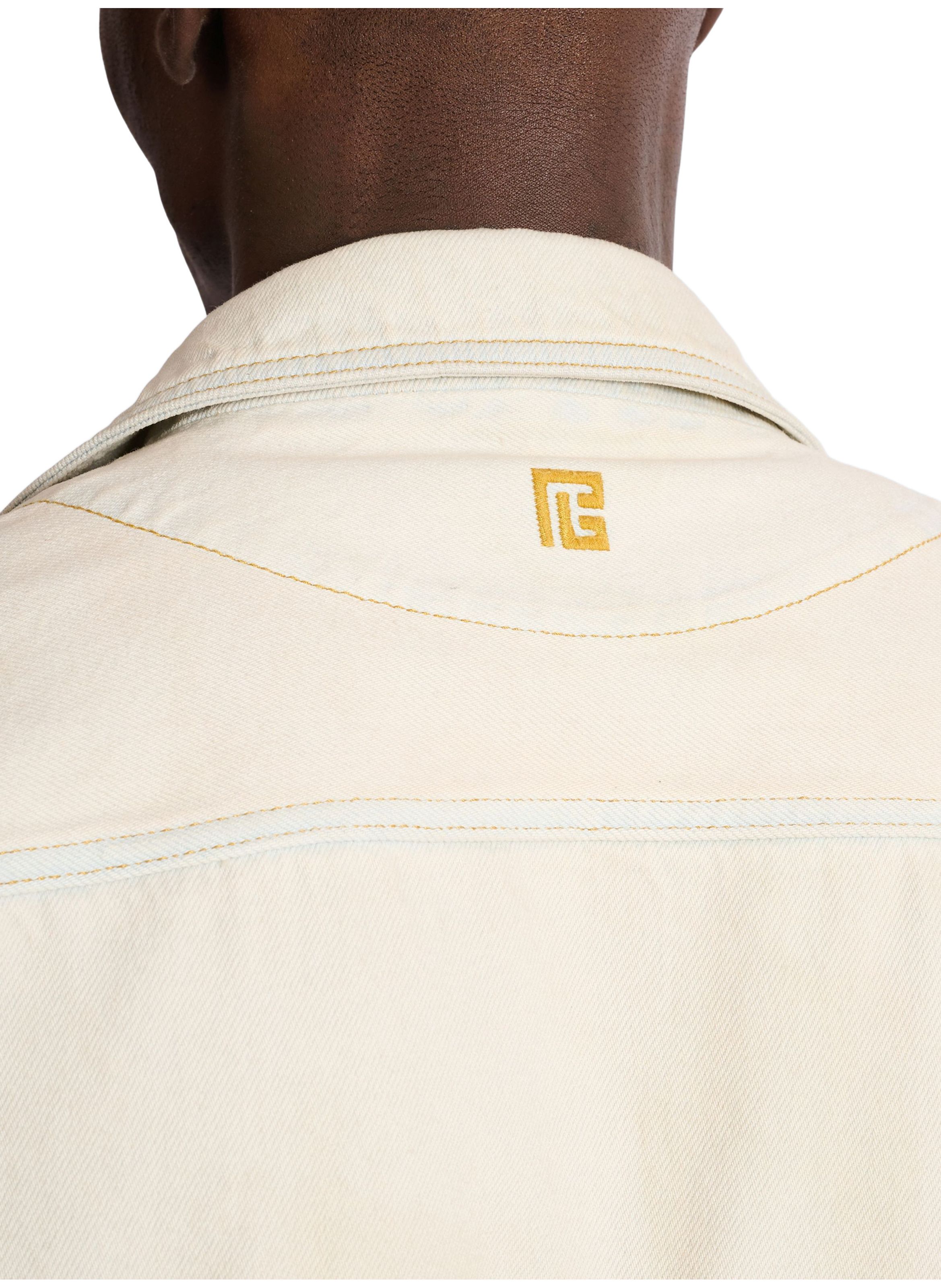 Surchemise en denim délavé BALMAIN Beige