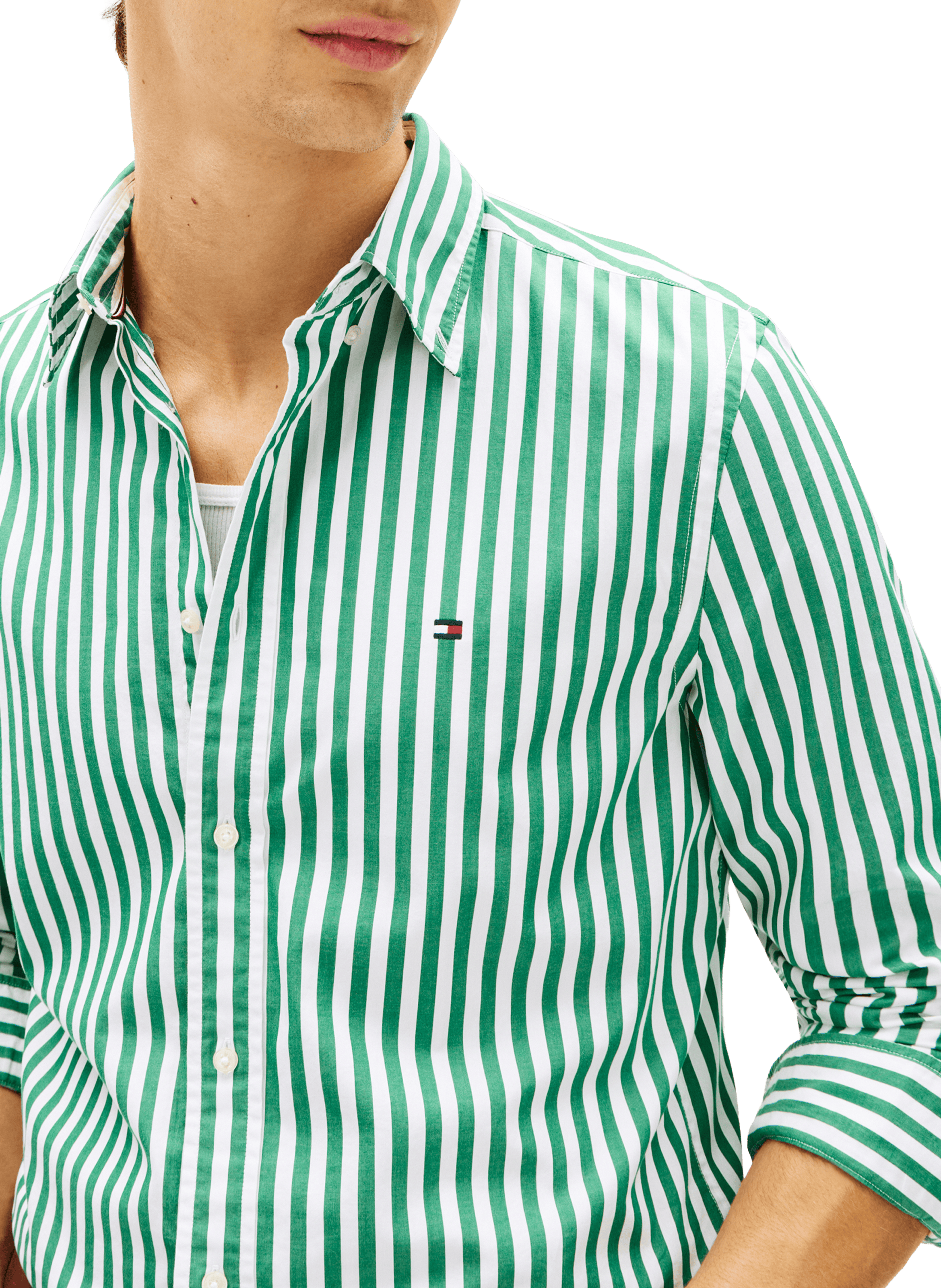 Linen shirt TOMMY HILFIGER Green