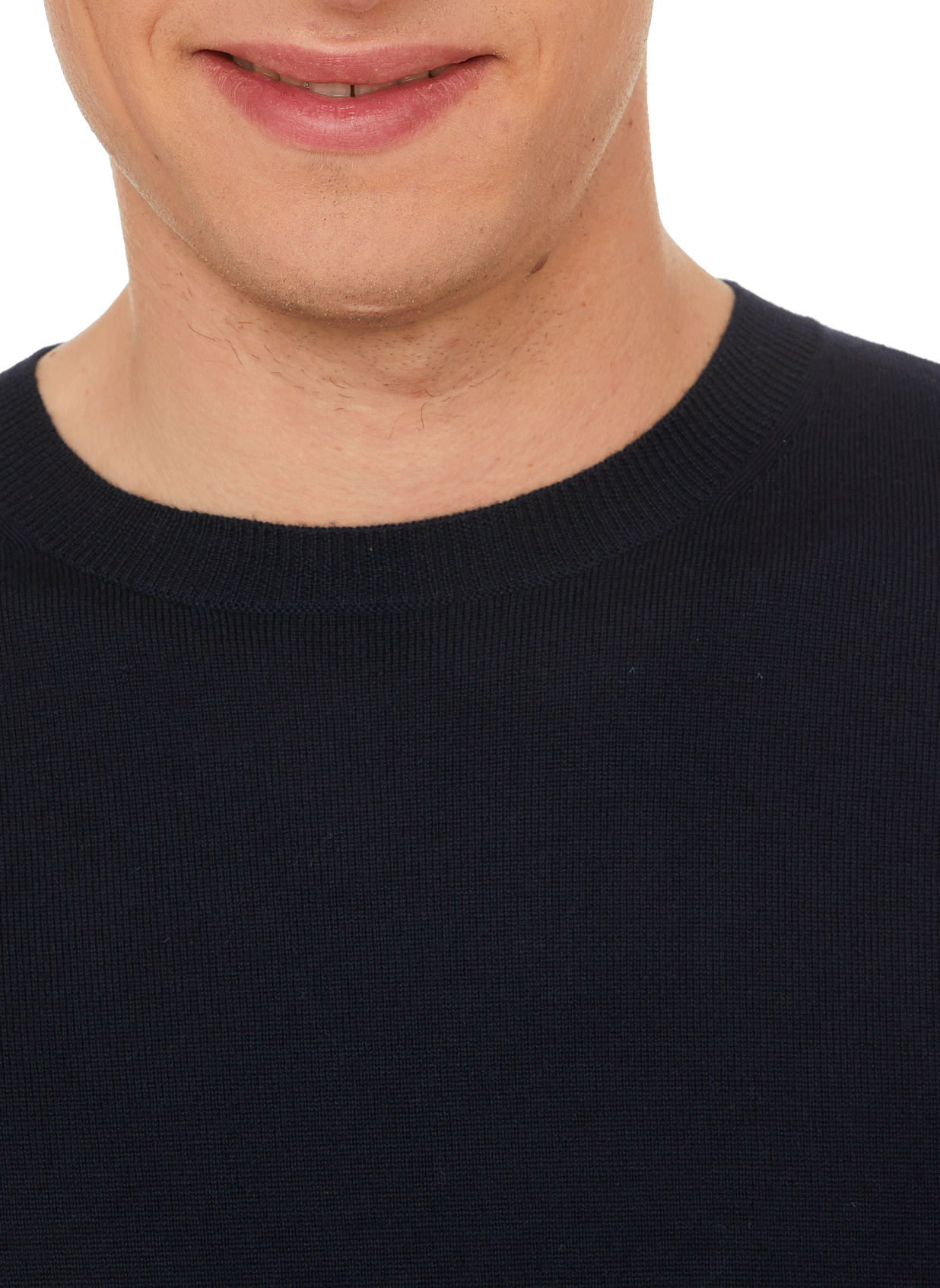 Pull en laine mérinos AU PRINTEMPS PARIS Bleu