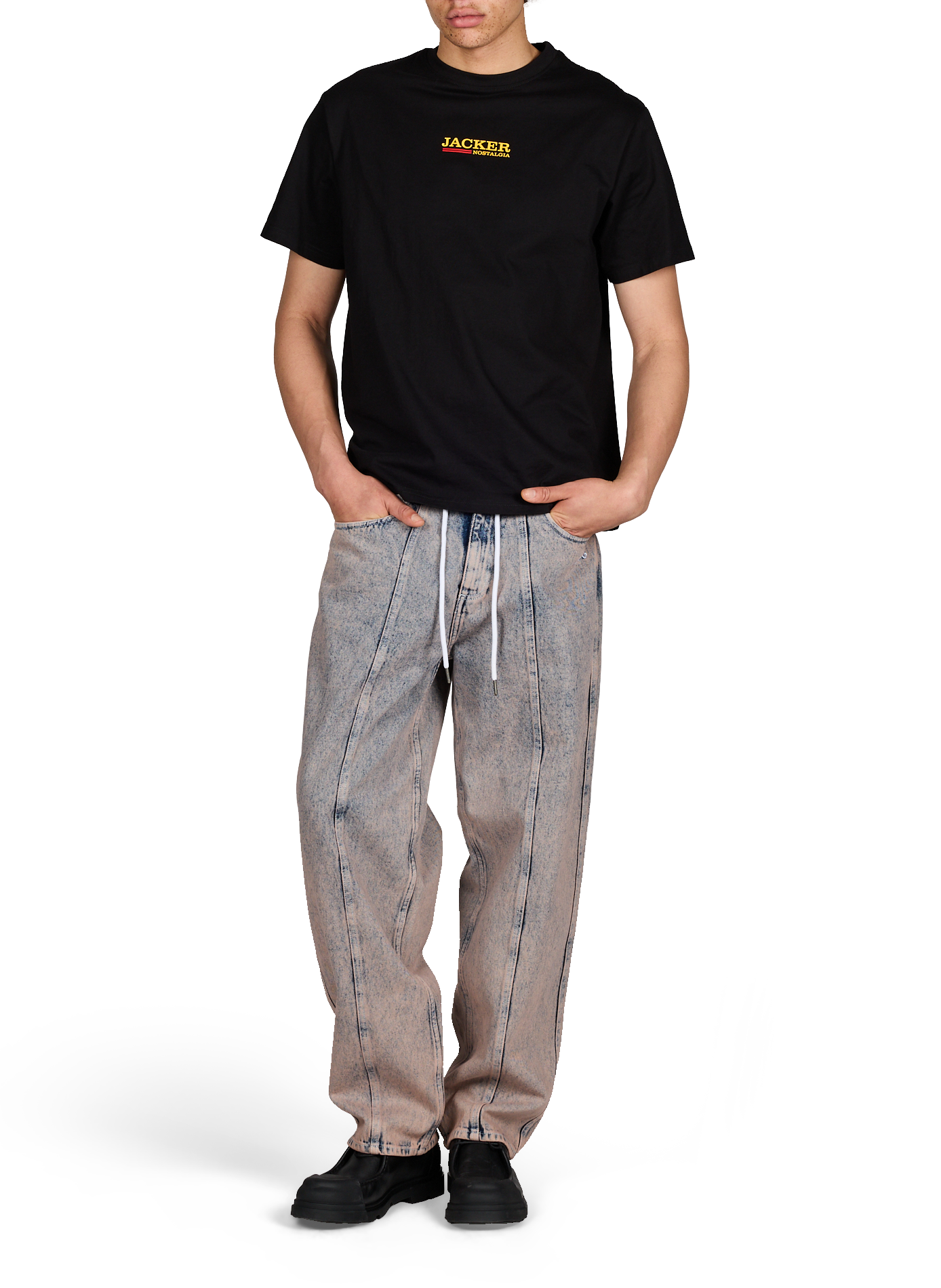 Jean baggy en coton JACKER. Gris