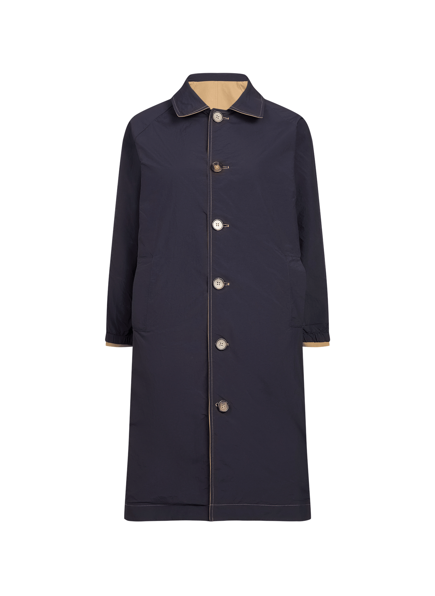 Reversible cotton blend coat by ENZO SUNCOO Brown