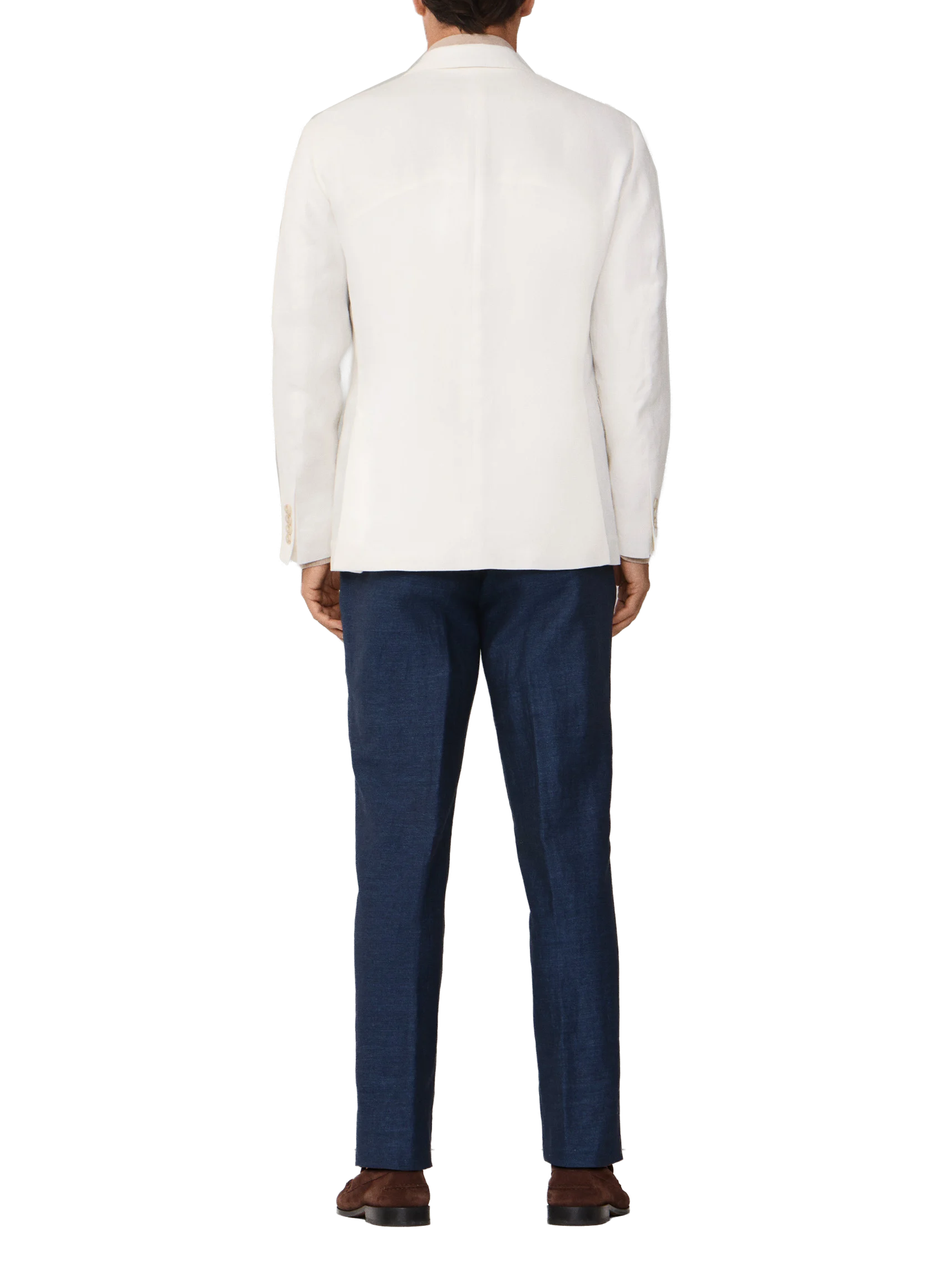 Fitted linen jacket HACKETT White