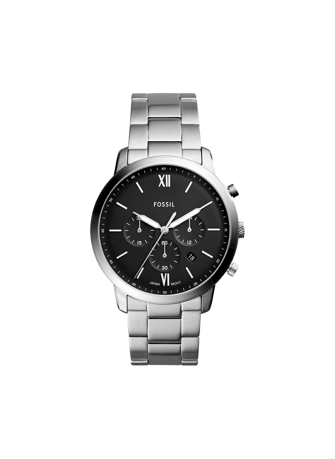 Montre Neutra en acier inoxydable FOSSIL Noir