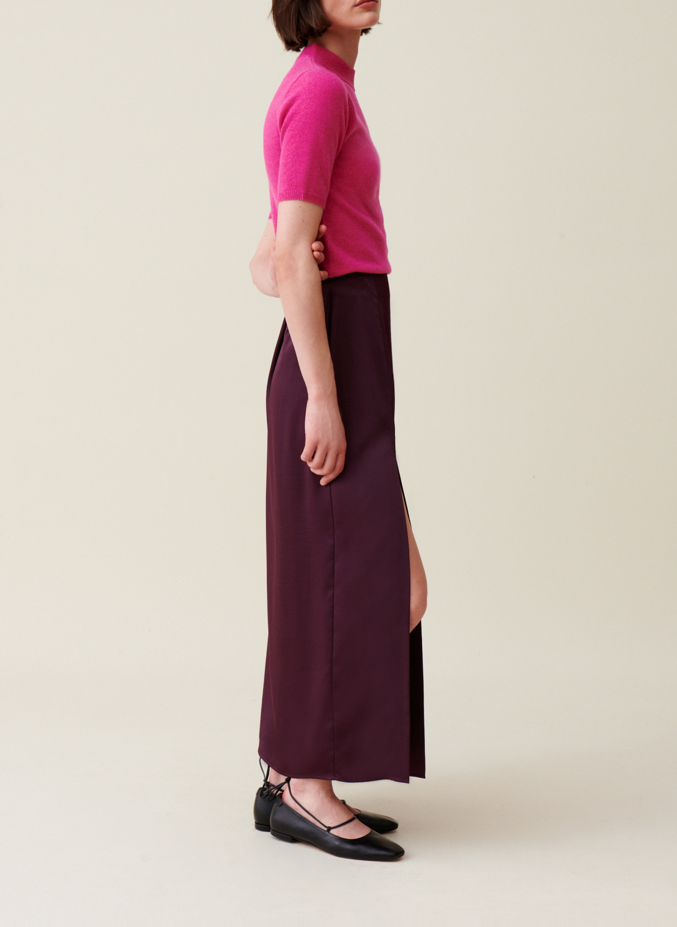 Jupe longue droite CLAUDIE PIERLOT Rouge