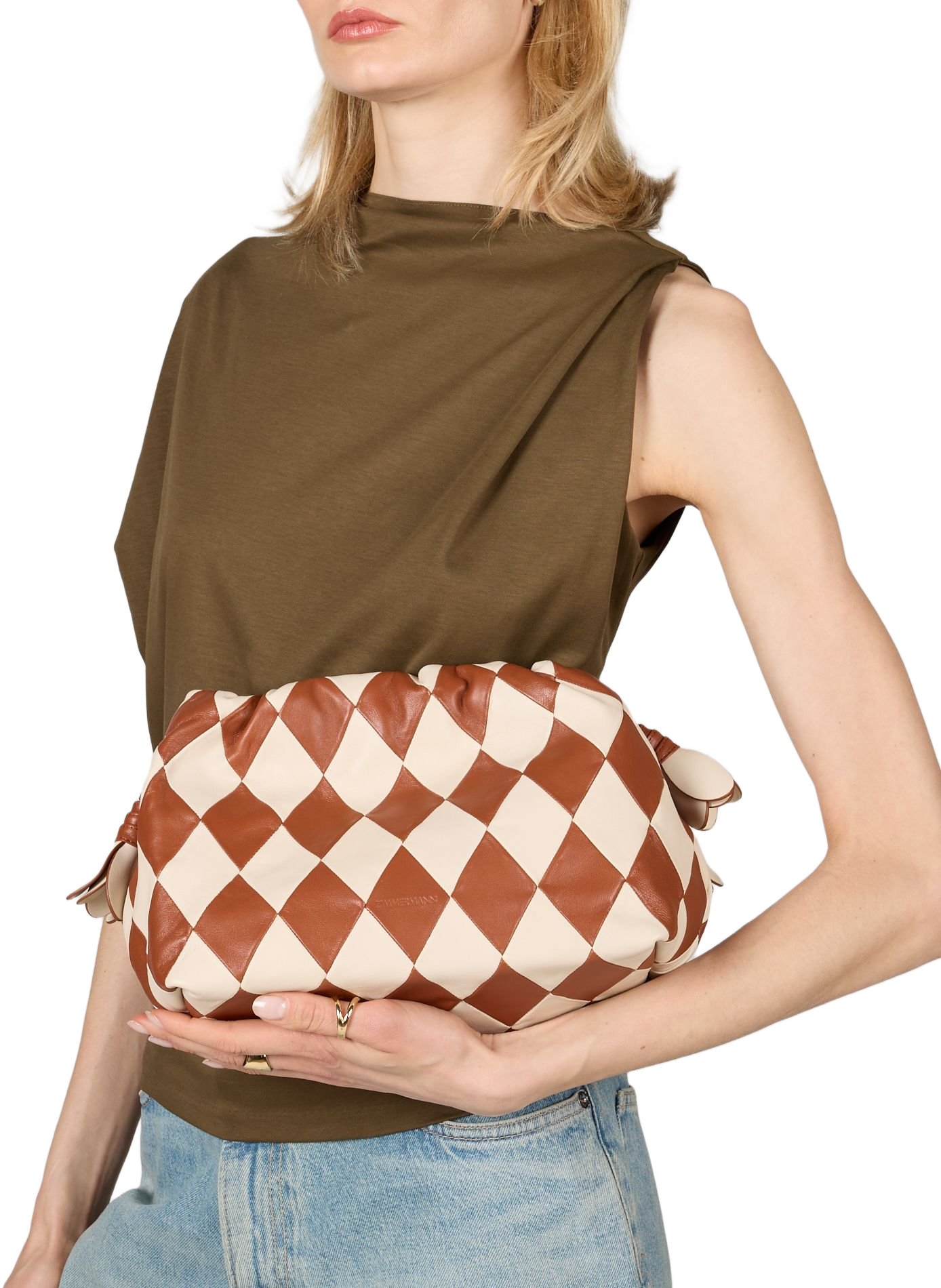 Medium Cloud 91 Sheepskin Leather Clutch ZIMMERMANN Multicolour