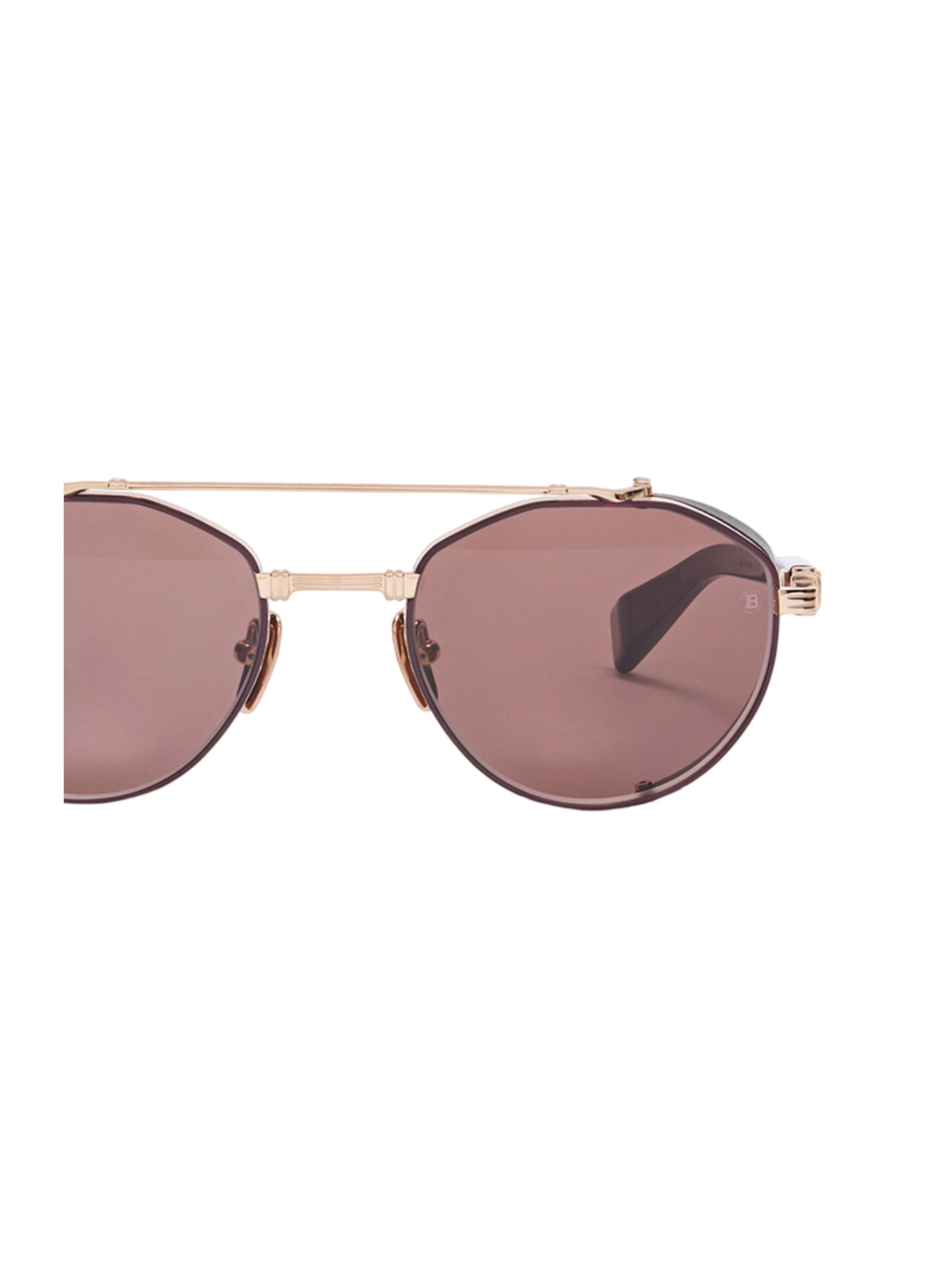 Lunettes de soleil brigade-iv BALMAIN Doré
