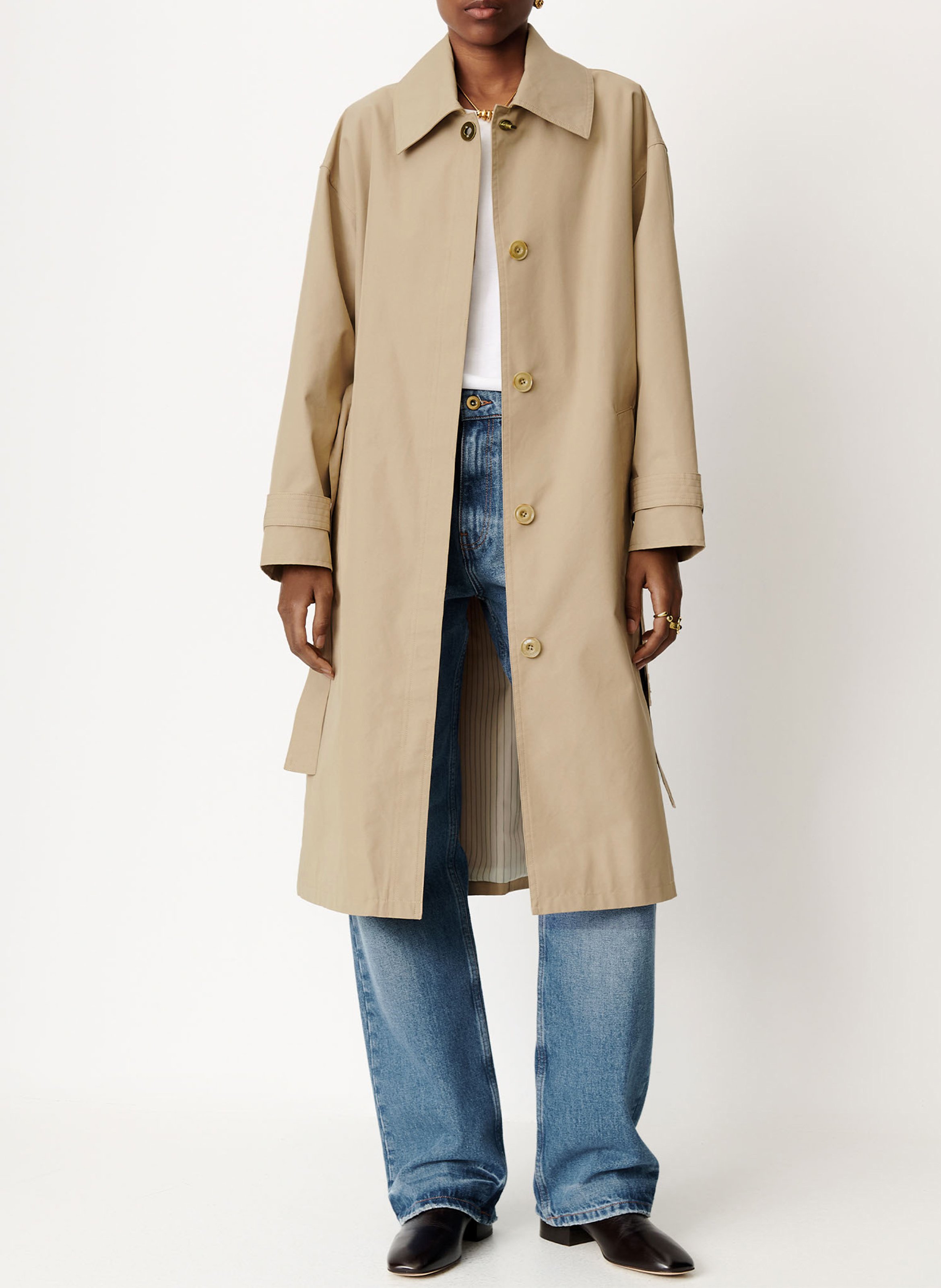 Trench long en coton mélangé trenchliss SESSUN Beige