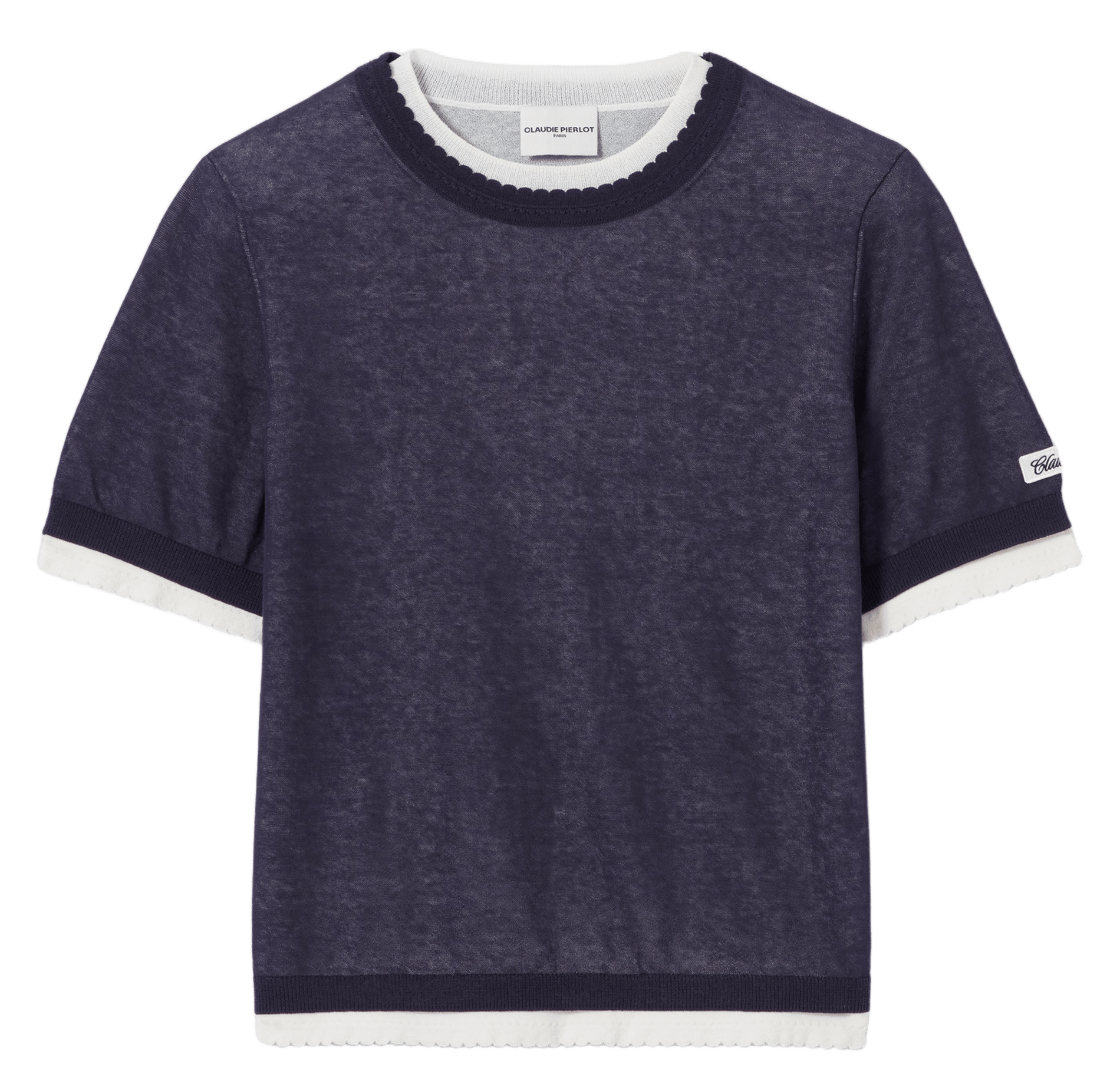Pull droit en coton mélangé CLAUDIE PIERLOT Noir