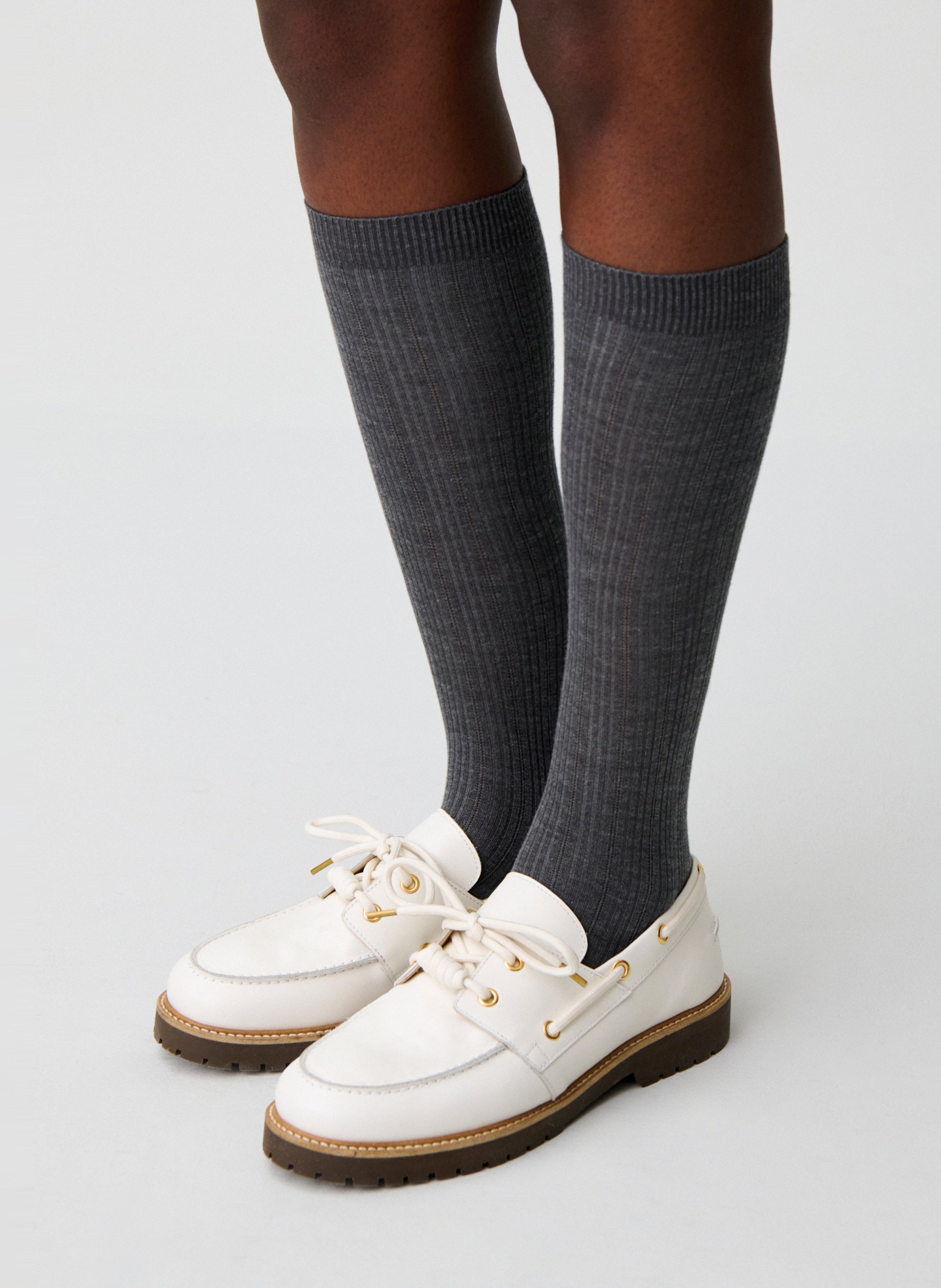 Chassures bateau en cuir CLAUDIE PIERLOT Beige