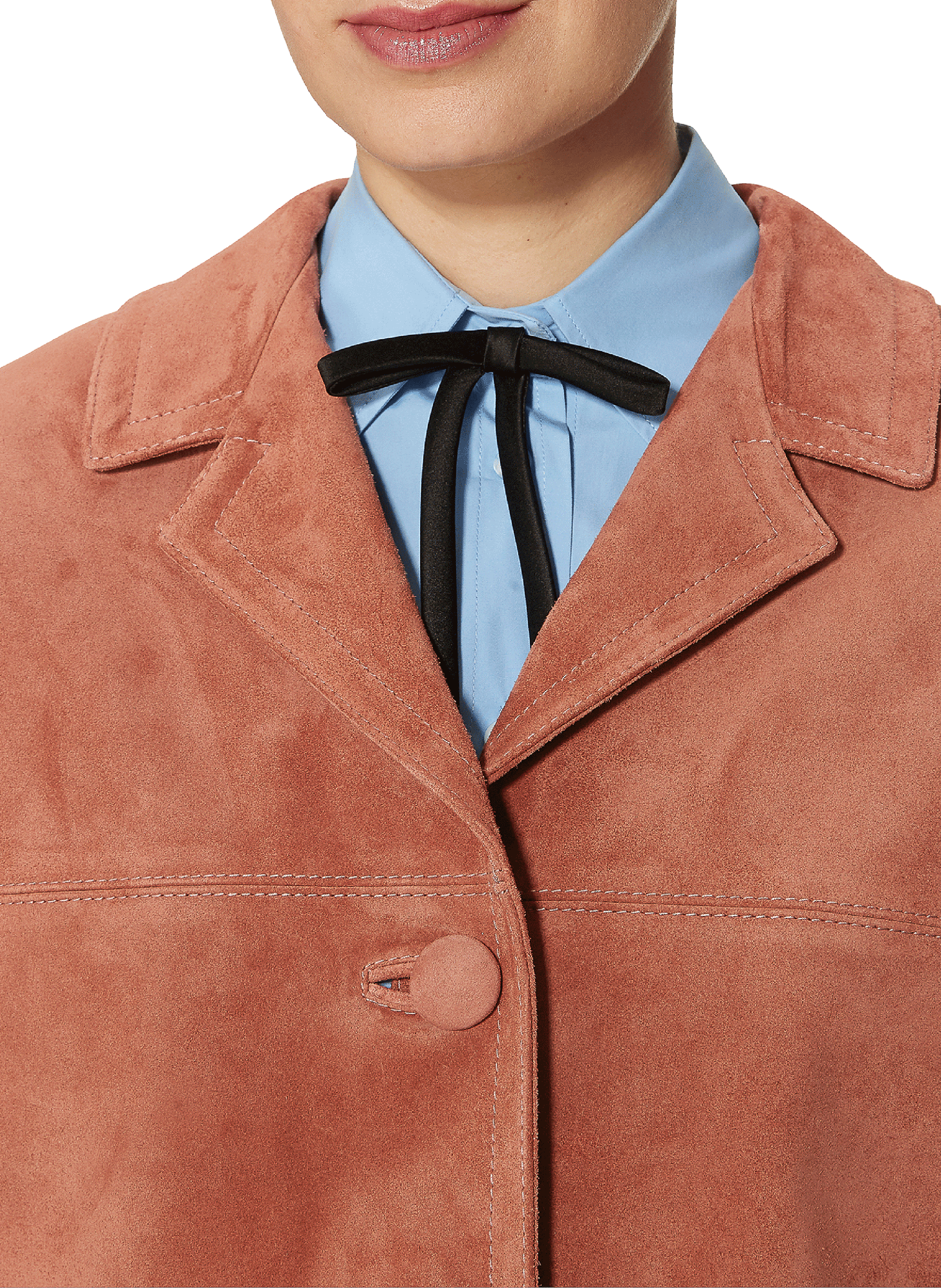 Suède jas PRADA Oranje