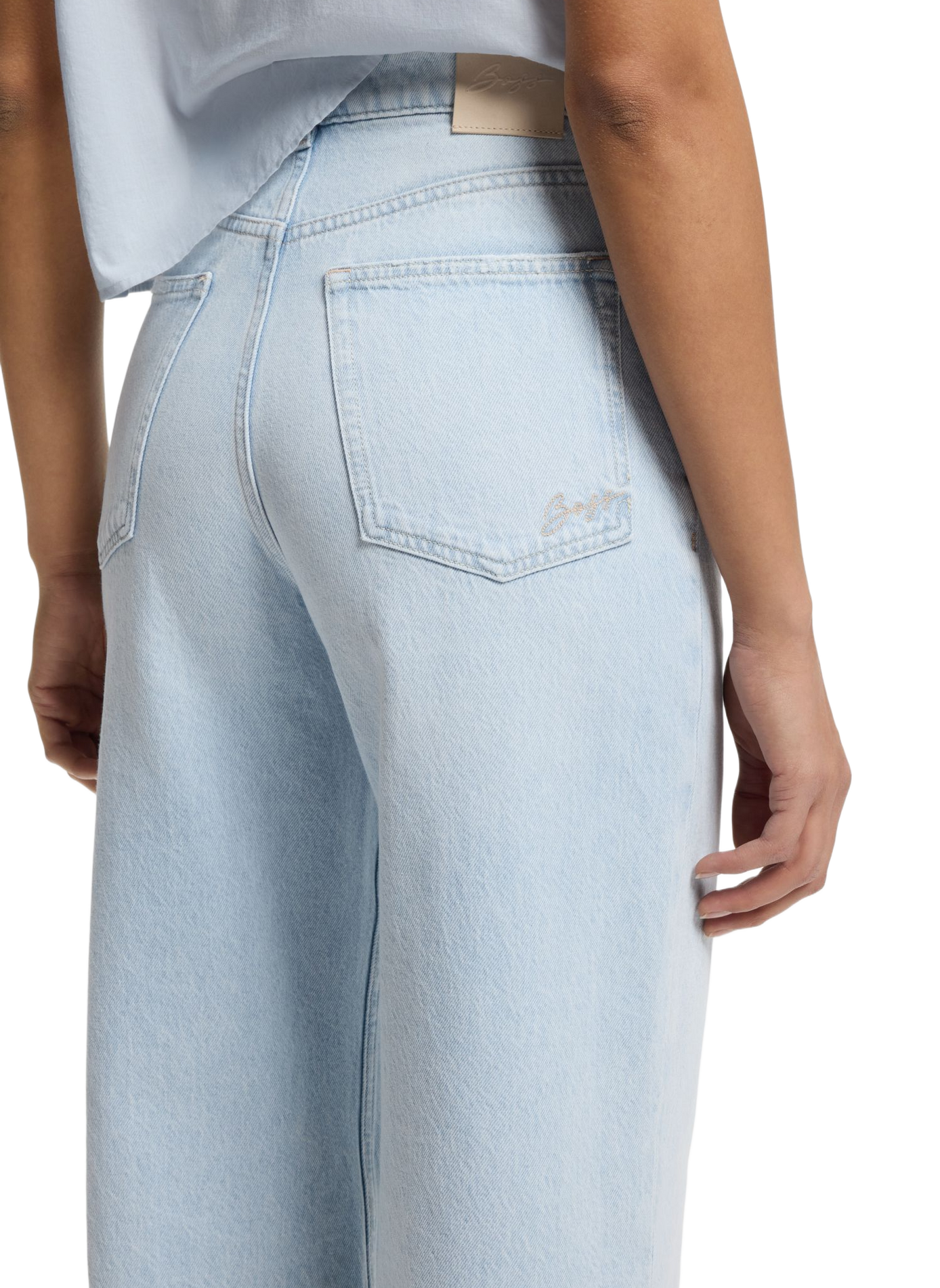 Jean Marlene raccourci en coton BOSS Bleu