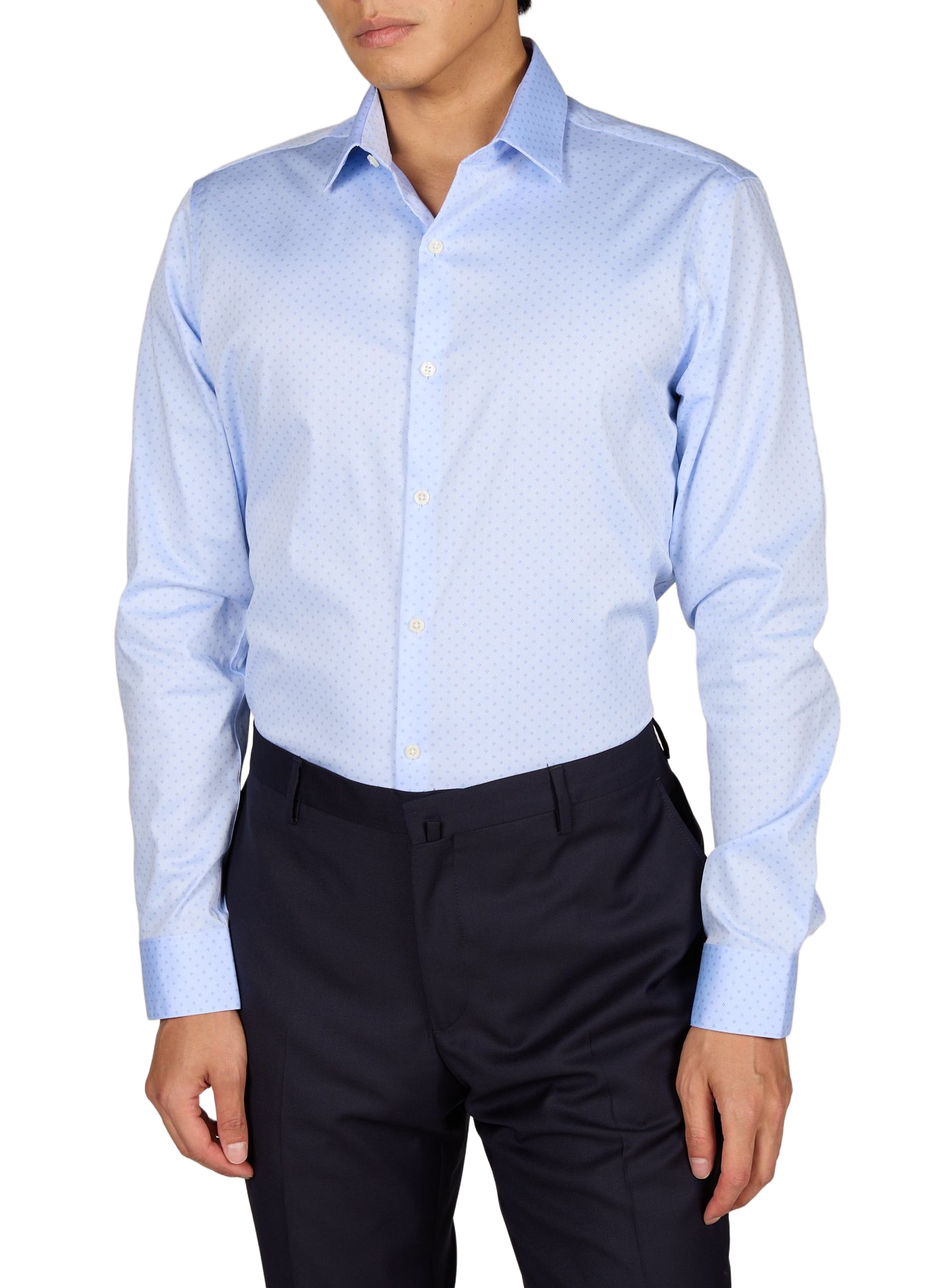 Printed cotton-blend shirt CALVIN KLEIN Blue