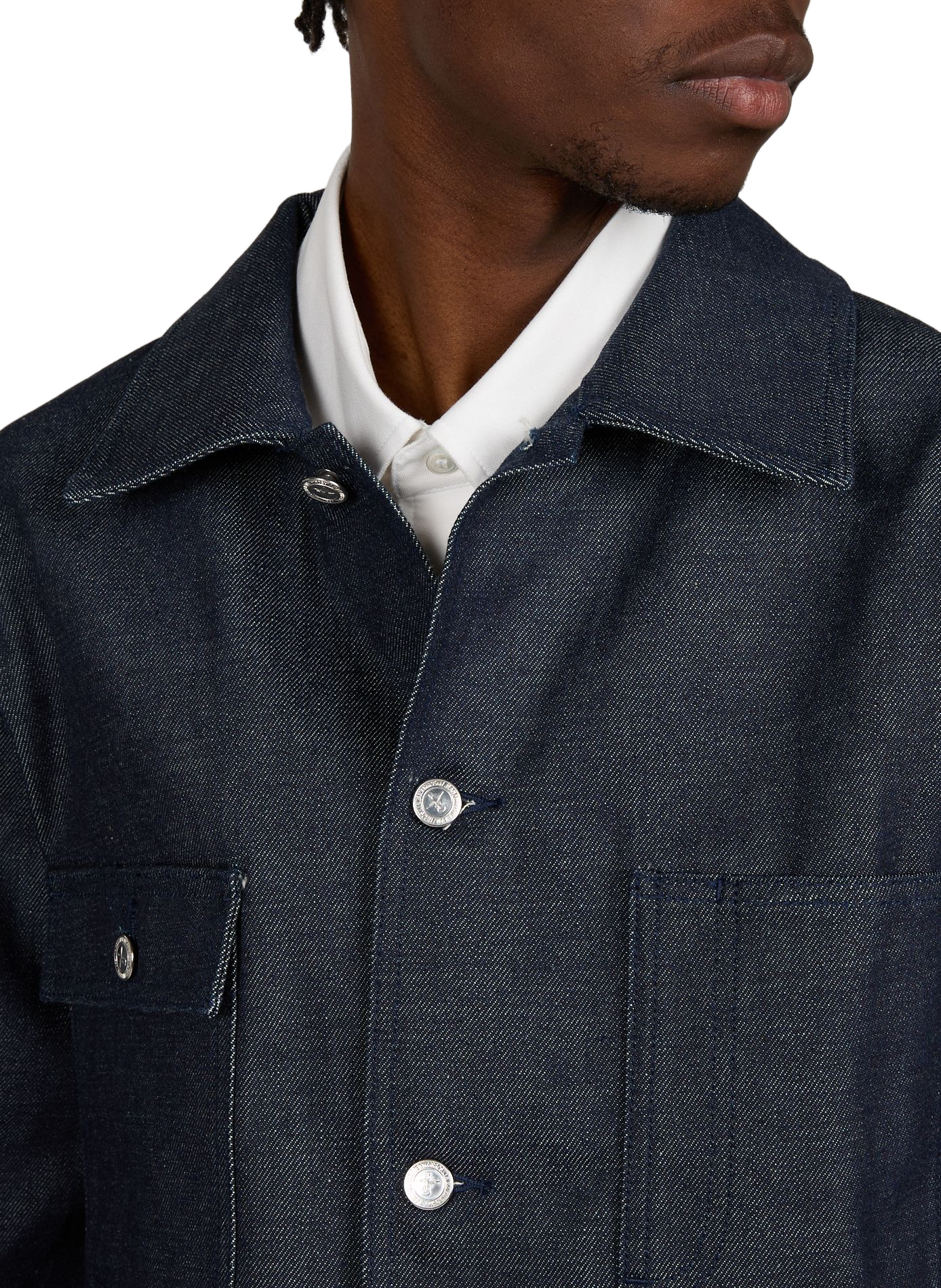 Straight denim jacket in cotton A.P.C. Blue
