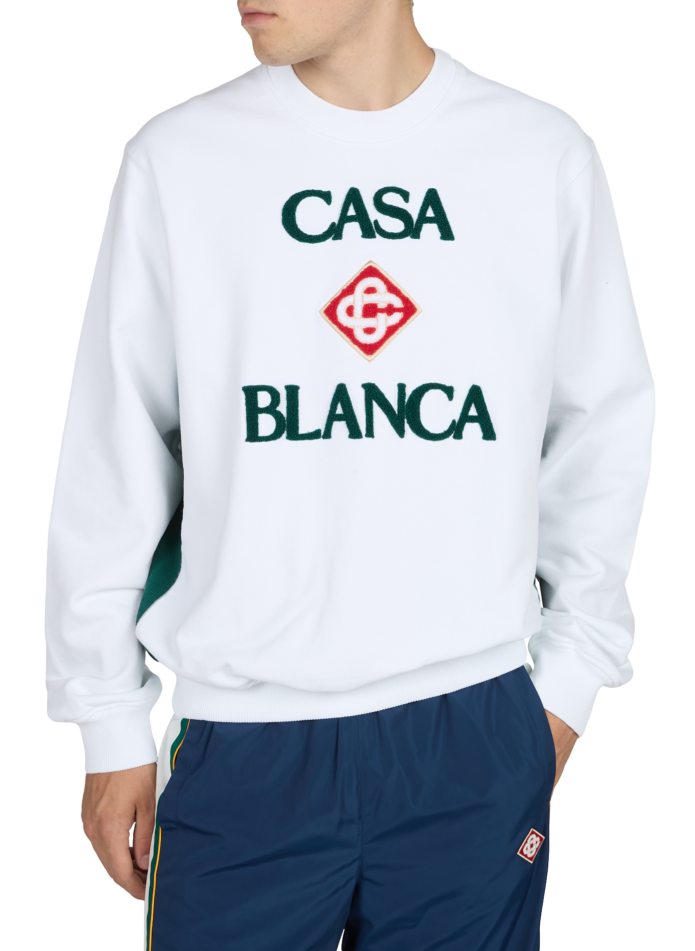 Cotton logo sweatshirt CASABLANCA PARIS White