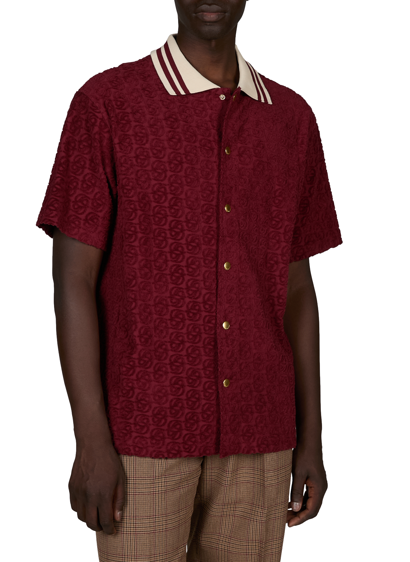 Chemise texturée en tissu éponge de coton DROLE DE MONSIEUR Rouge