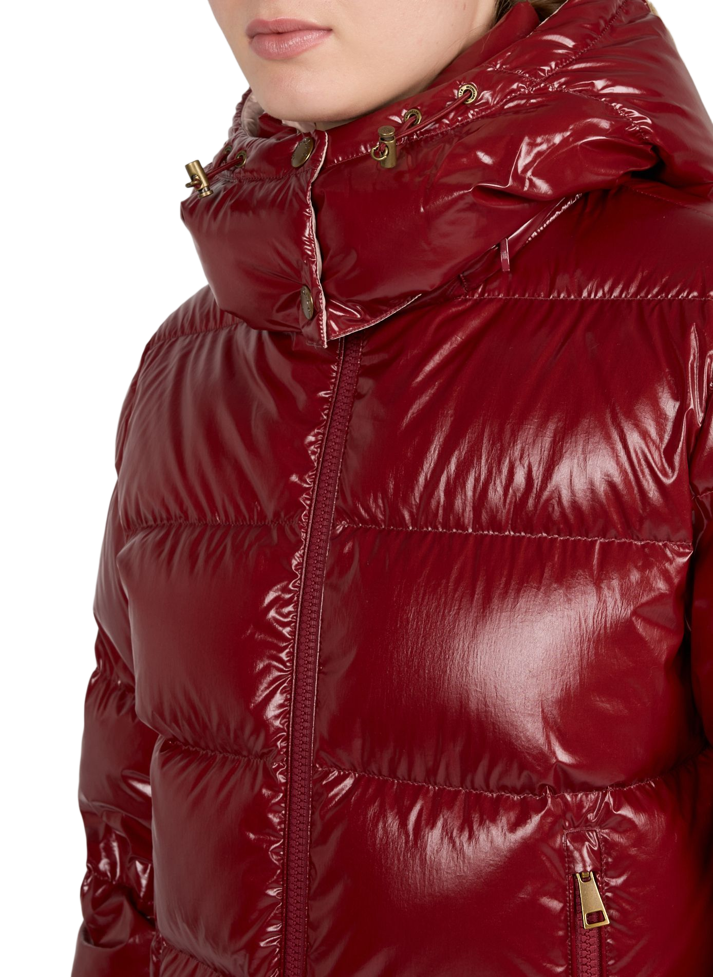 Kurze Daunenjacke mit Kapuze MONCLER Rot