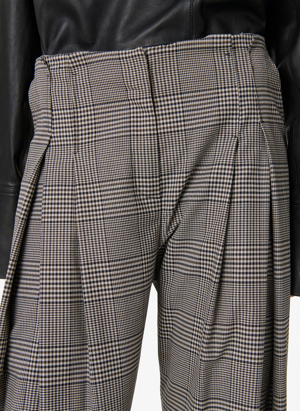 Pantalon à carreaux koffa IRO Marron