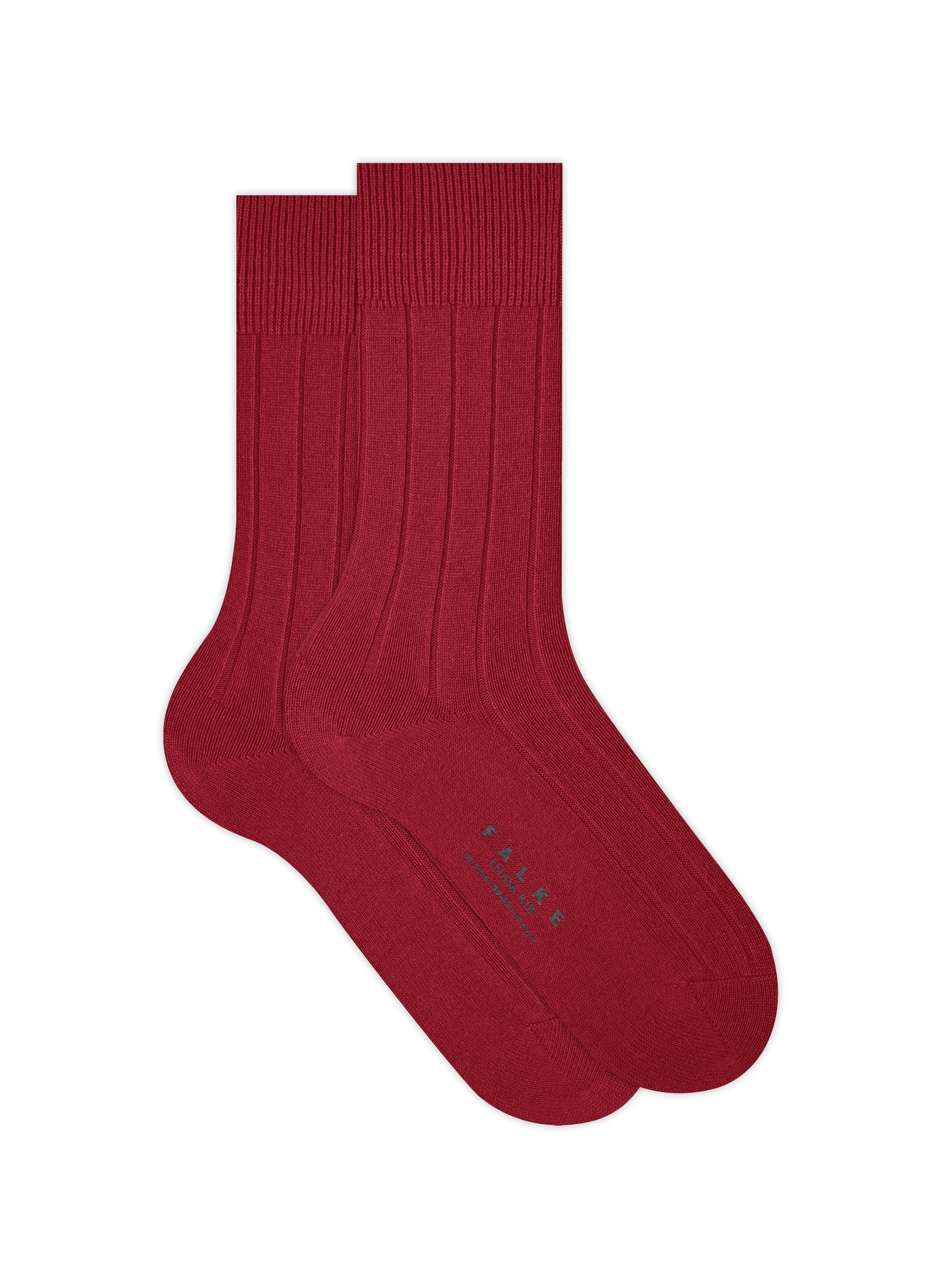 Ribbed mid-calf socks FALKE Red