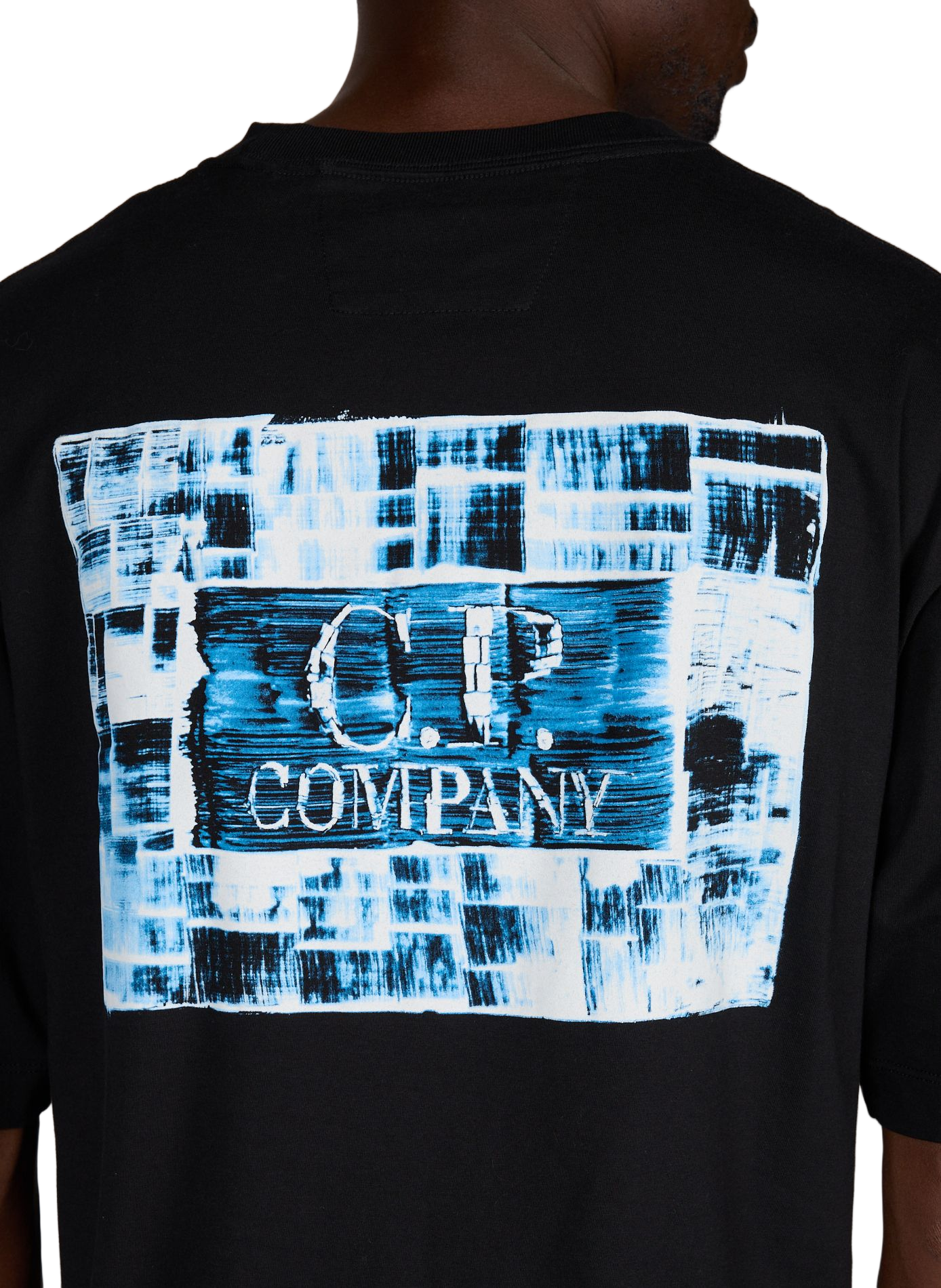 T-Shirt mit Logo aus Baumwolle CP COMPANY Schwarz