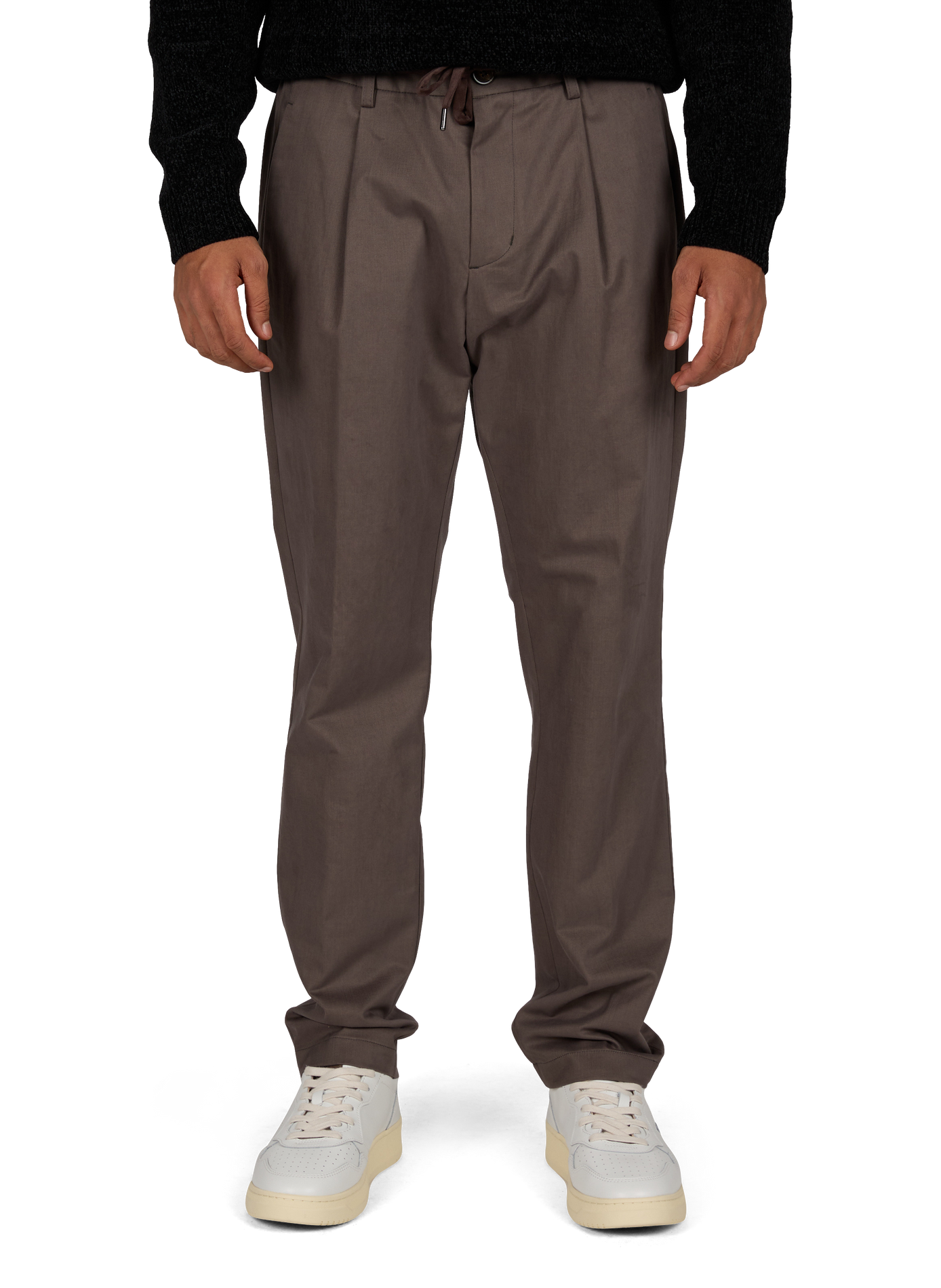 Schmale Hose aus Baumwollmischung HERNO Braun