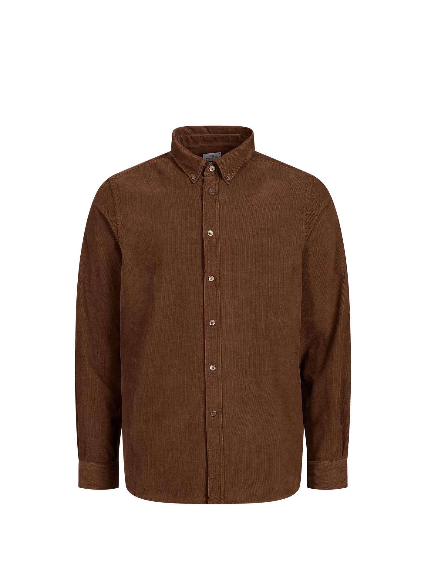 Chemise droite en velours en coton PAUL SMITH Marron
