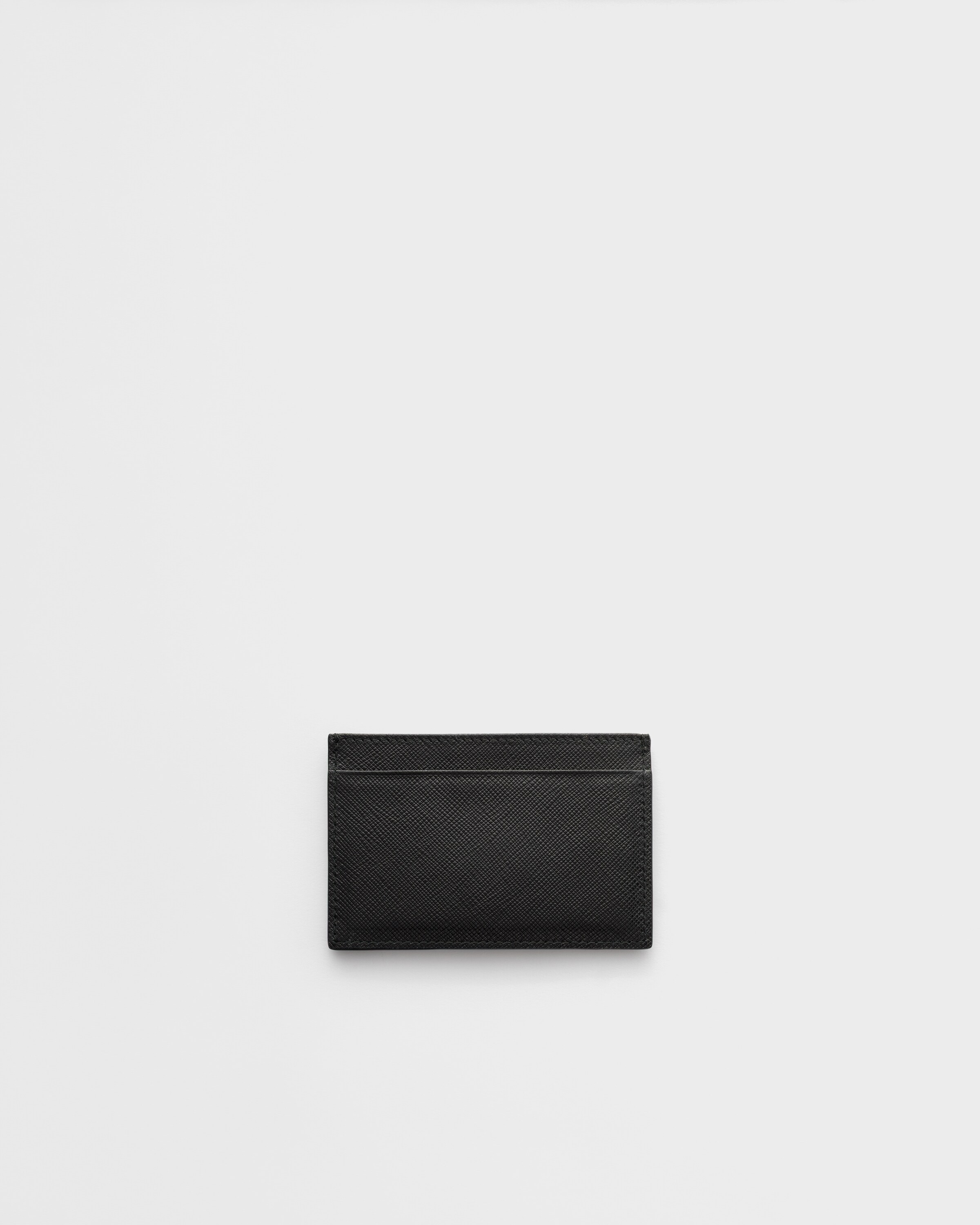 Porte-cartes en cuir saffiano PRADA Noir