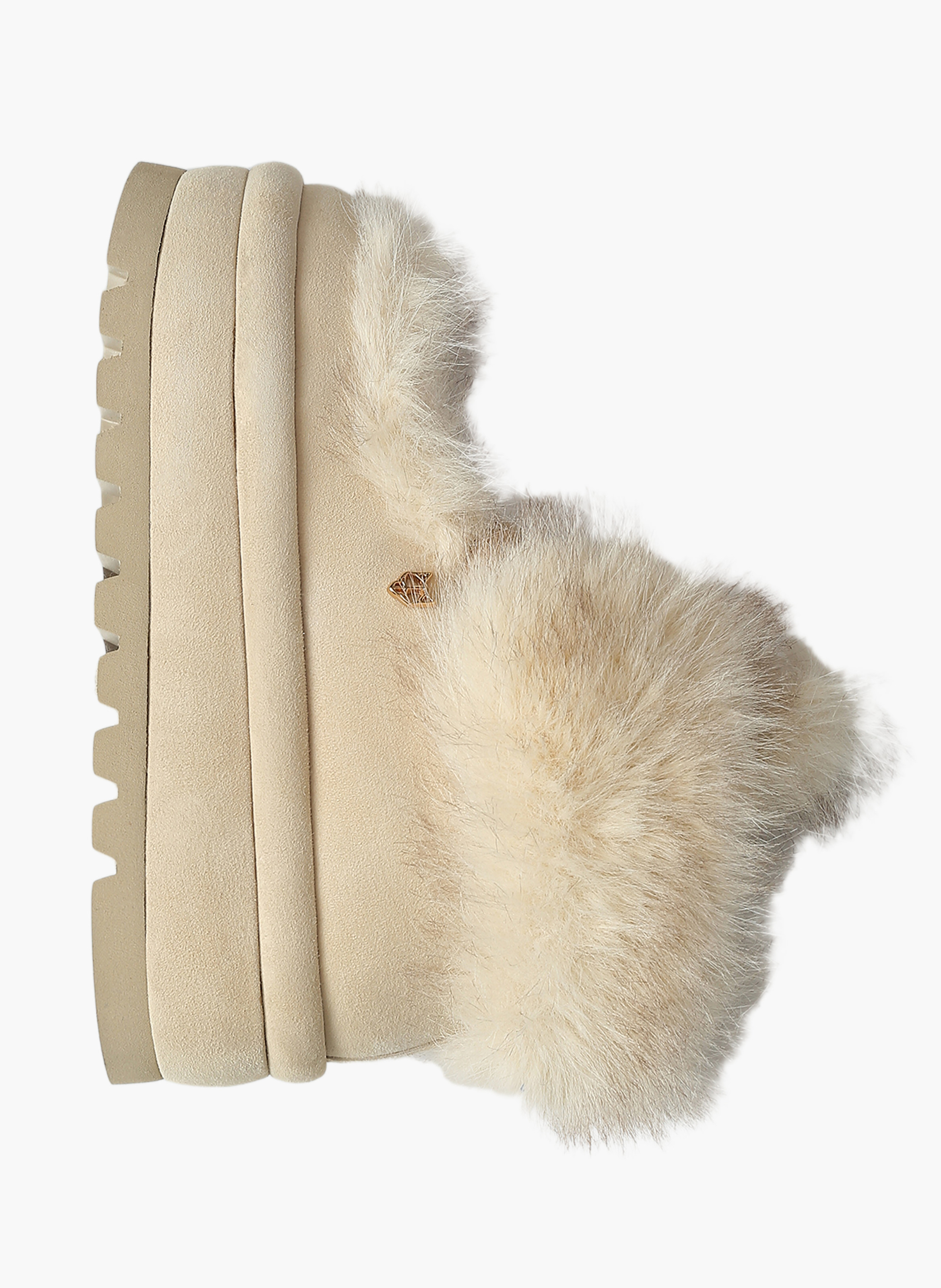 Bottines bambi en daim NAKED WOLFE Blanc