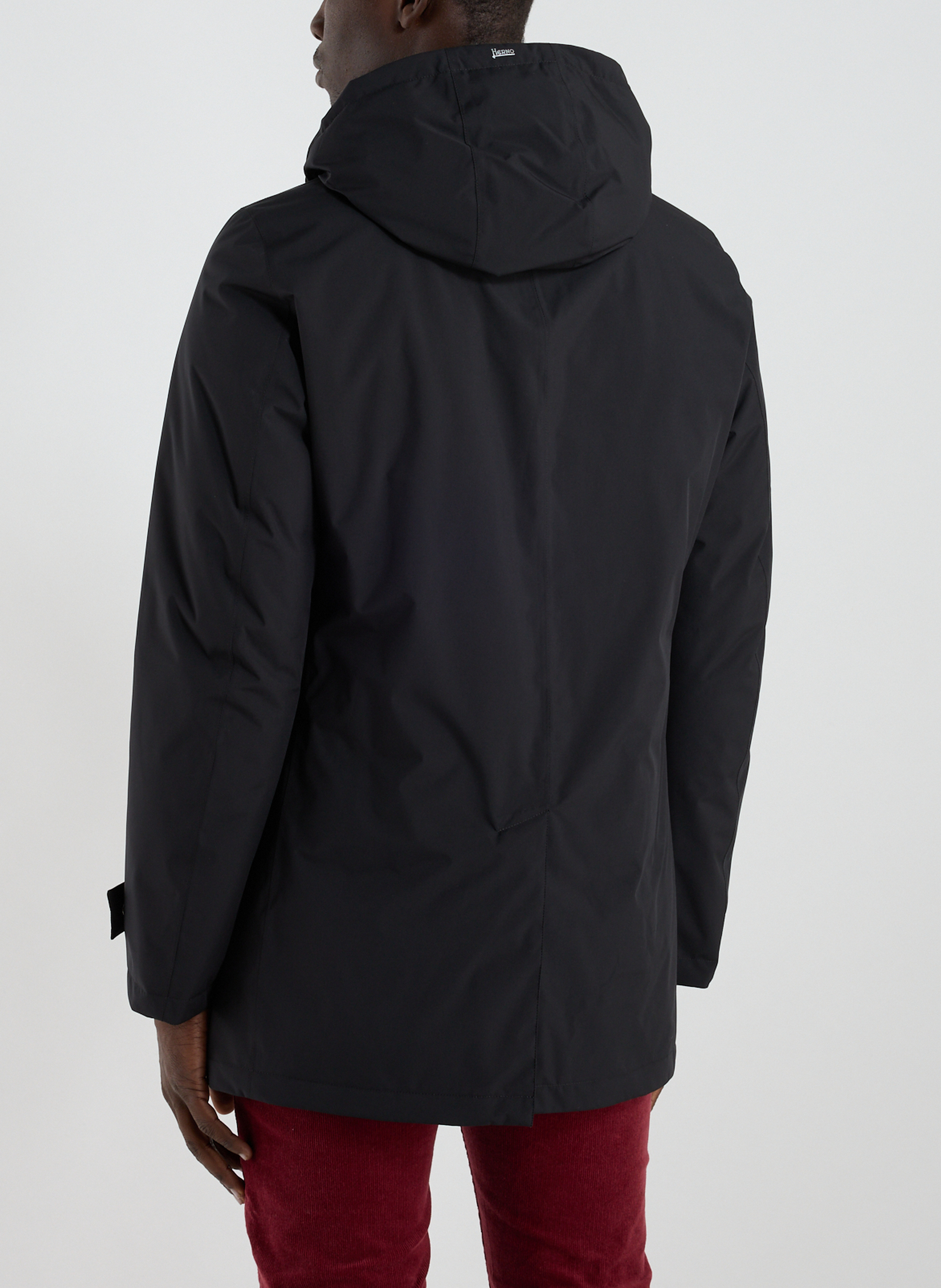 Hooded plain parka HERNO Grey