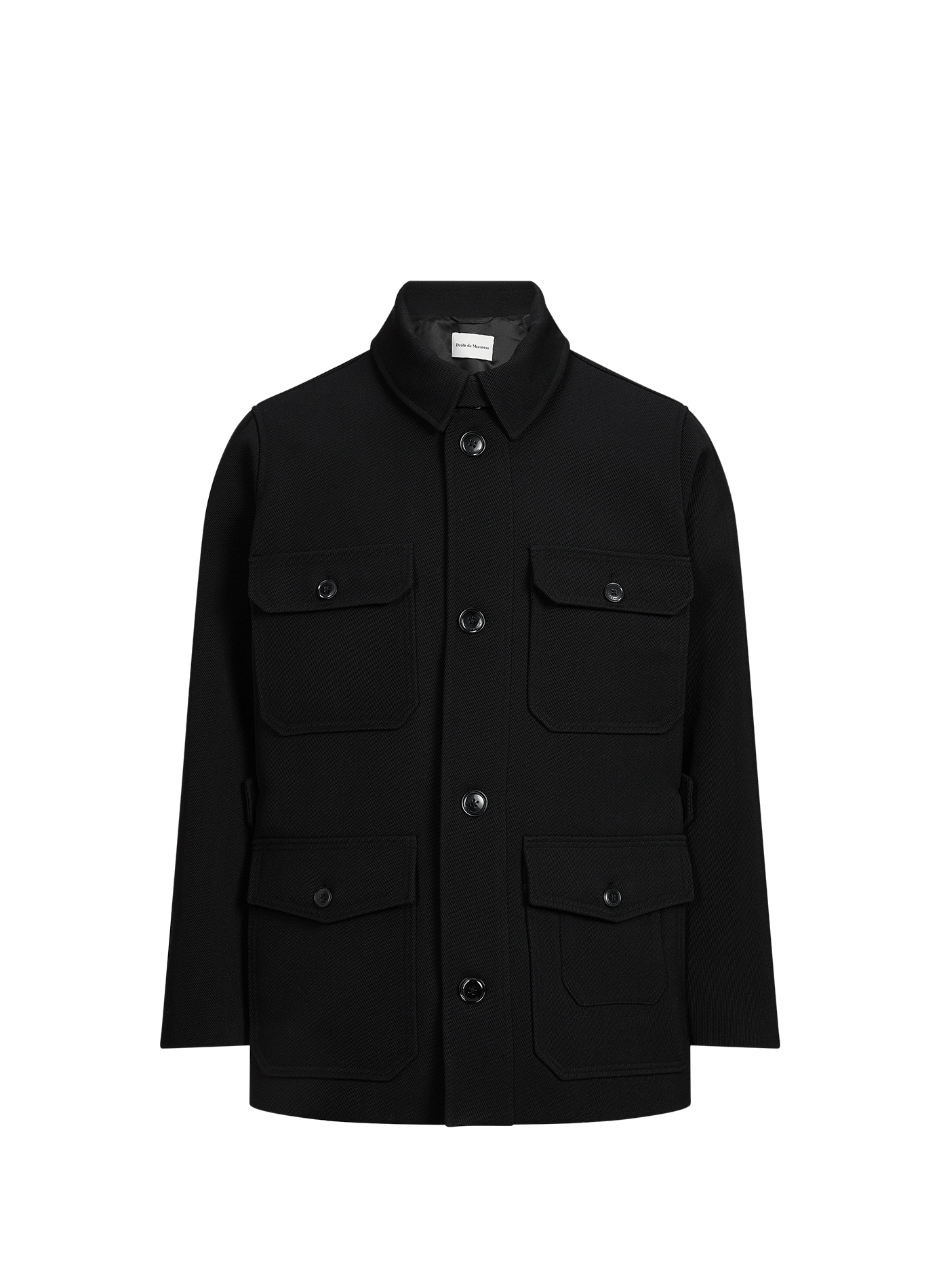 Veste droite boutonnée unie DROLE DE MONSIEUR Noir