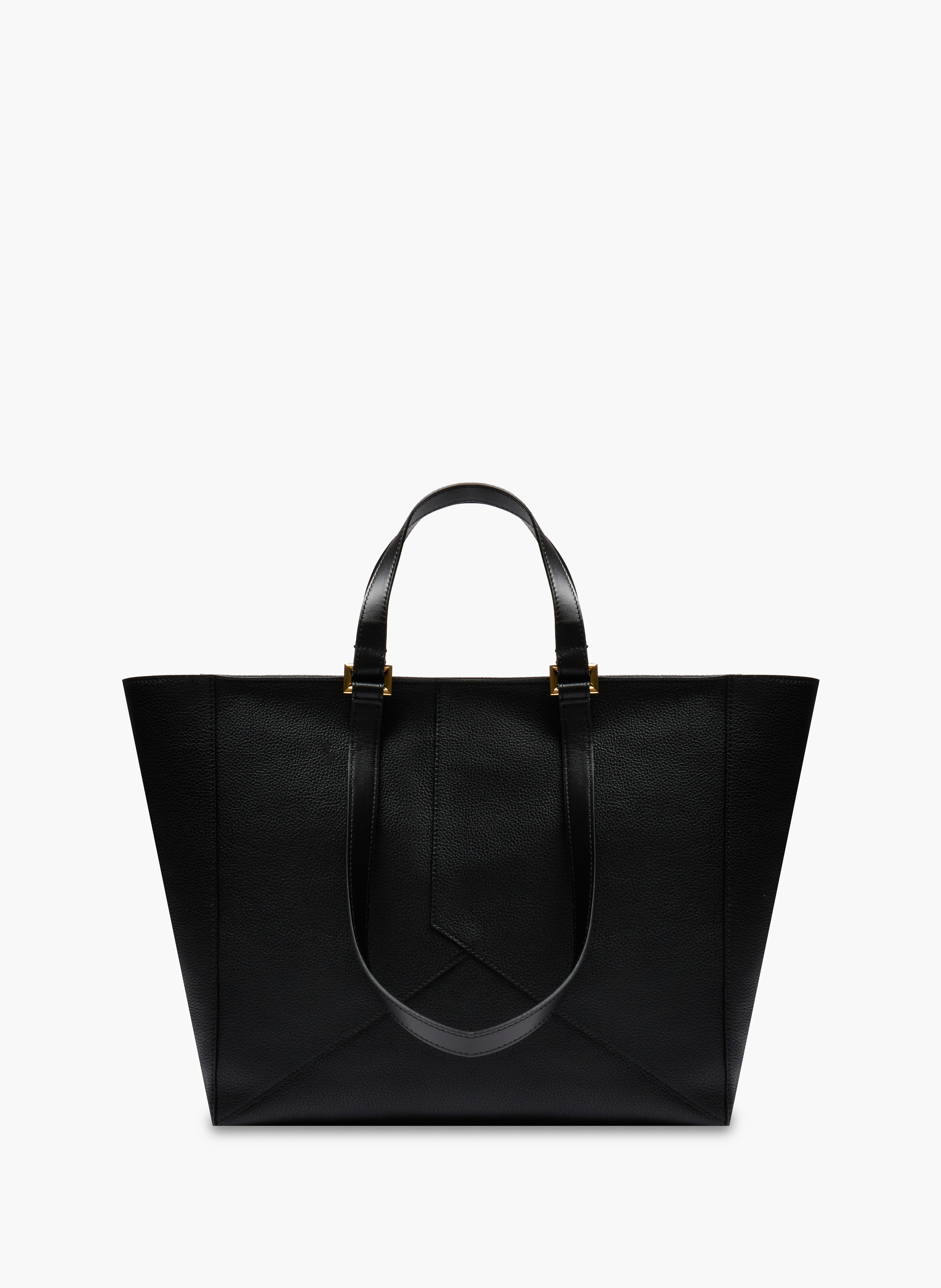 Sac cabas zippé m double porté enveloppe de lancel en cuir LANCEL Noir