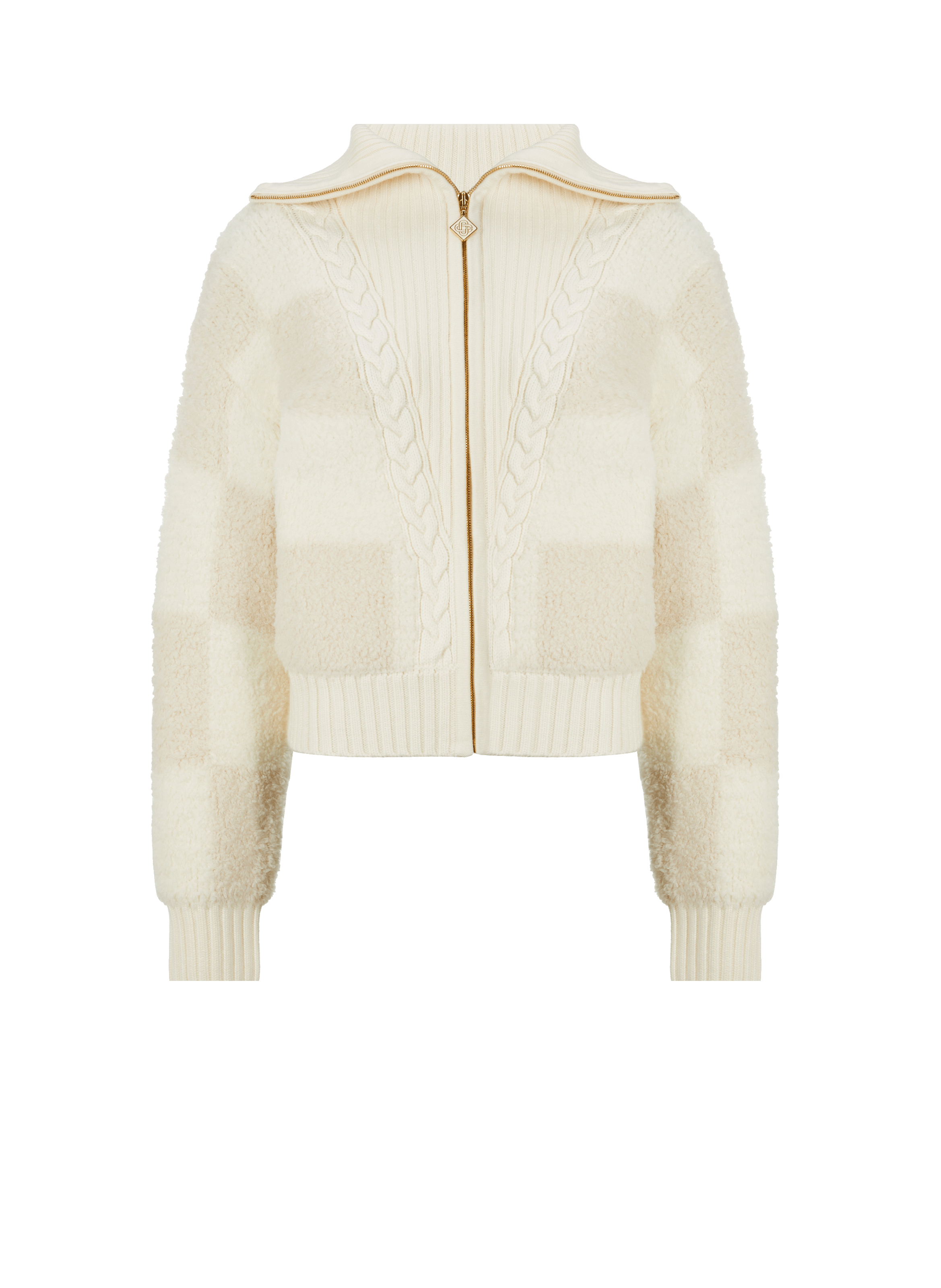 Cardigan zippée en laine