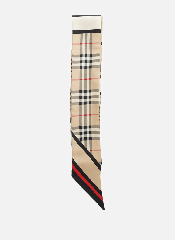 BURBERRY Silk check scarf Multicolour